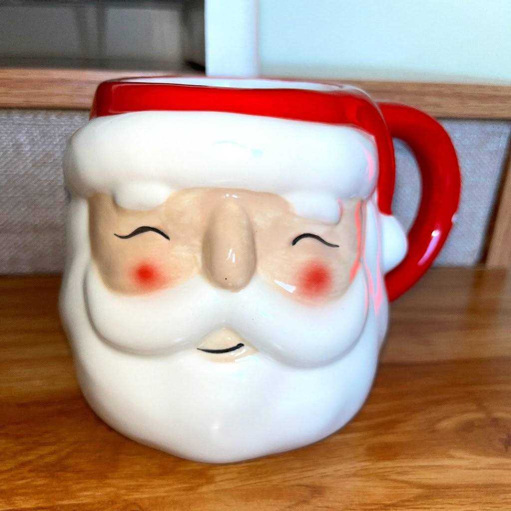 Wondershop 20oz Christmas Earthenware Figural Santa Mug - Image 5