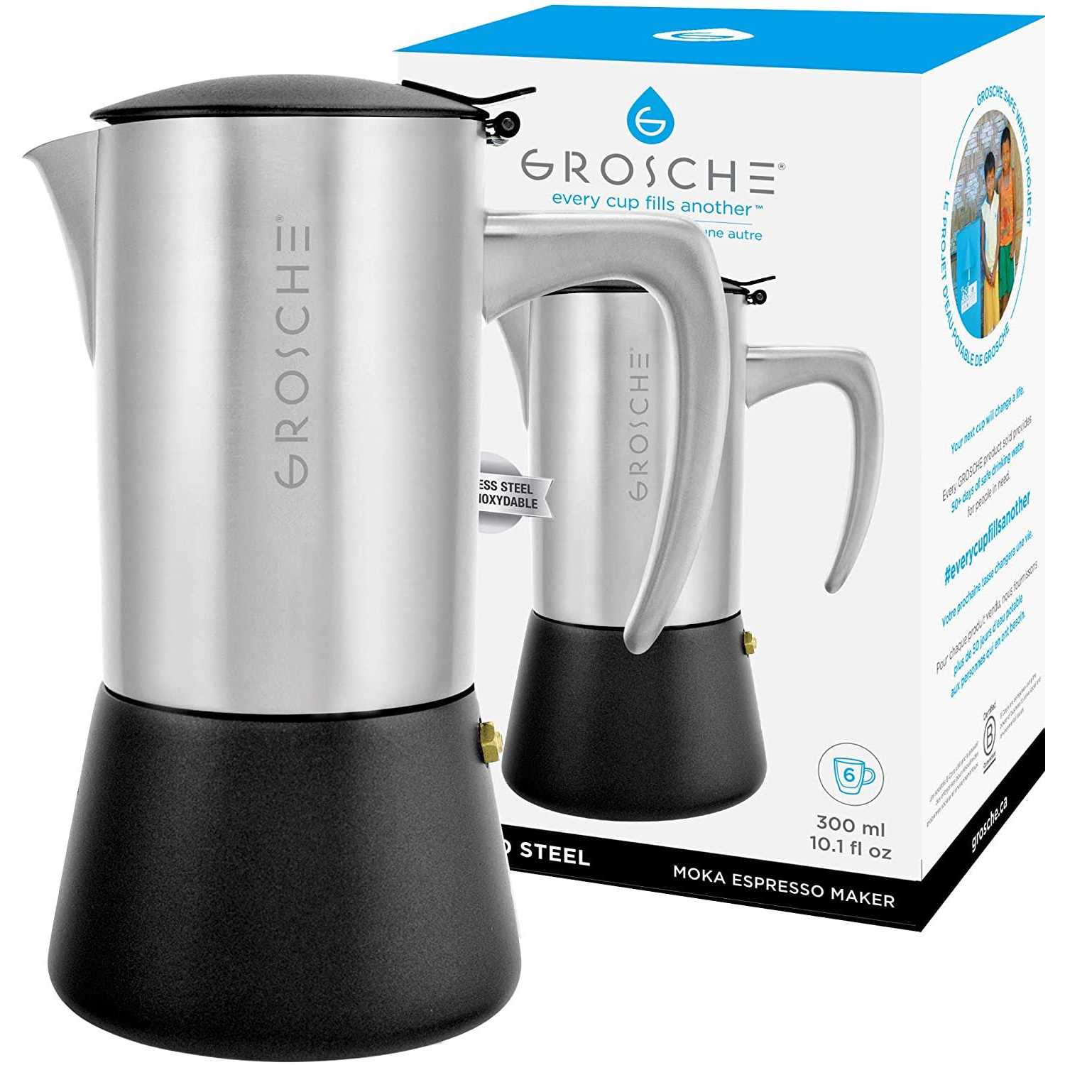 Grosche Milano Stovetop Espresso Maker Moka Pot - Image 3