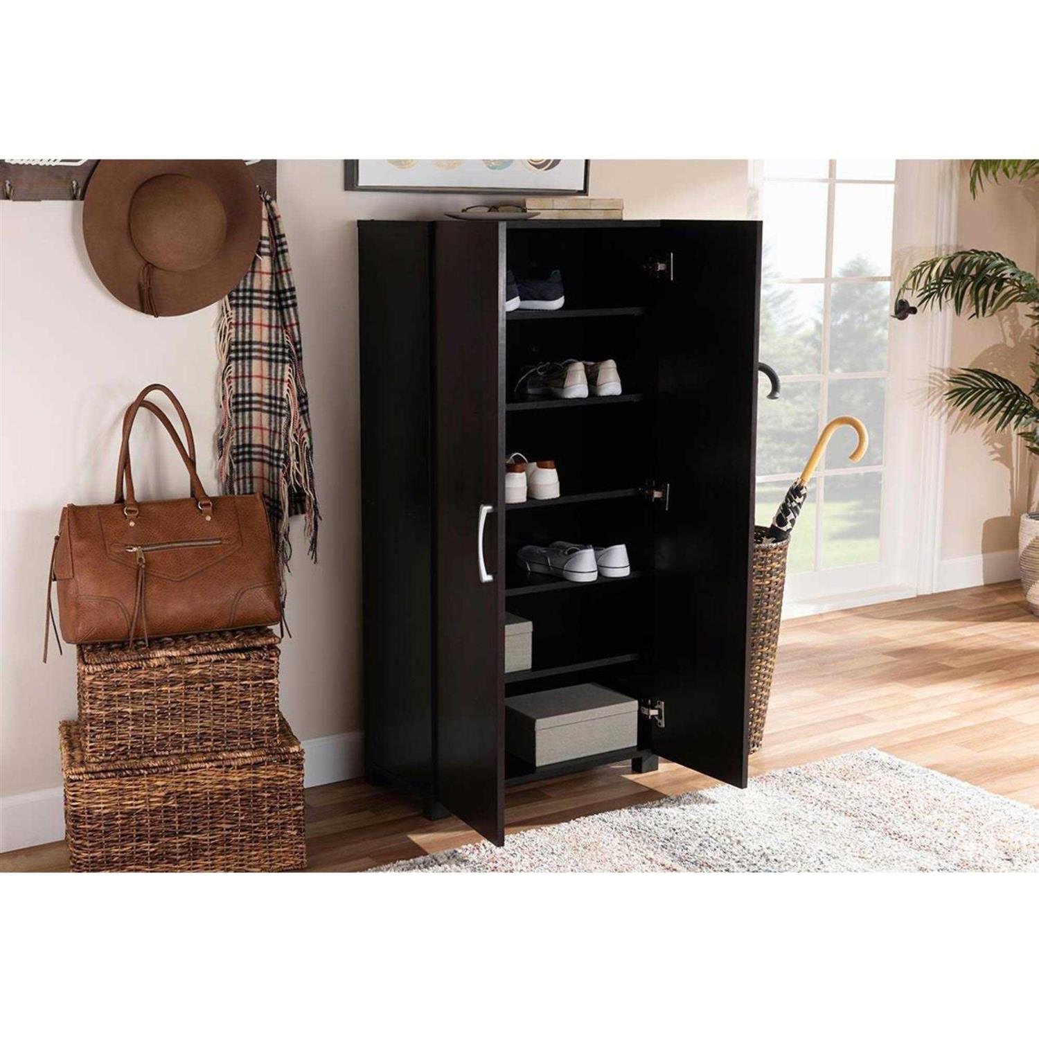 Baxton Studio Marine 2 Door Entryway Shoe Storage Cabinet - Image 3