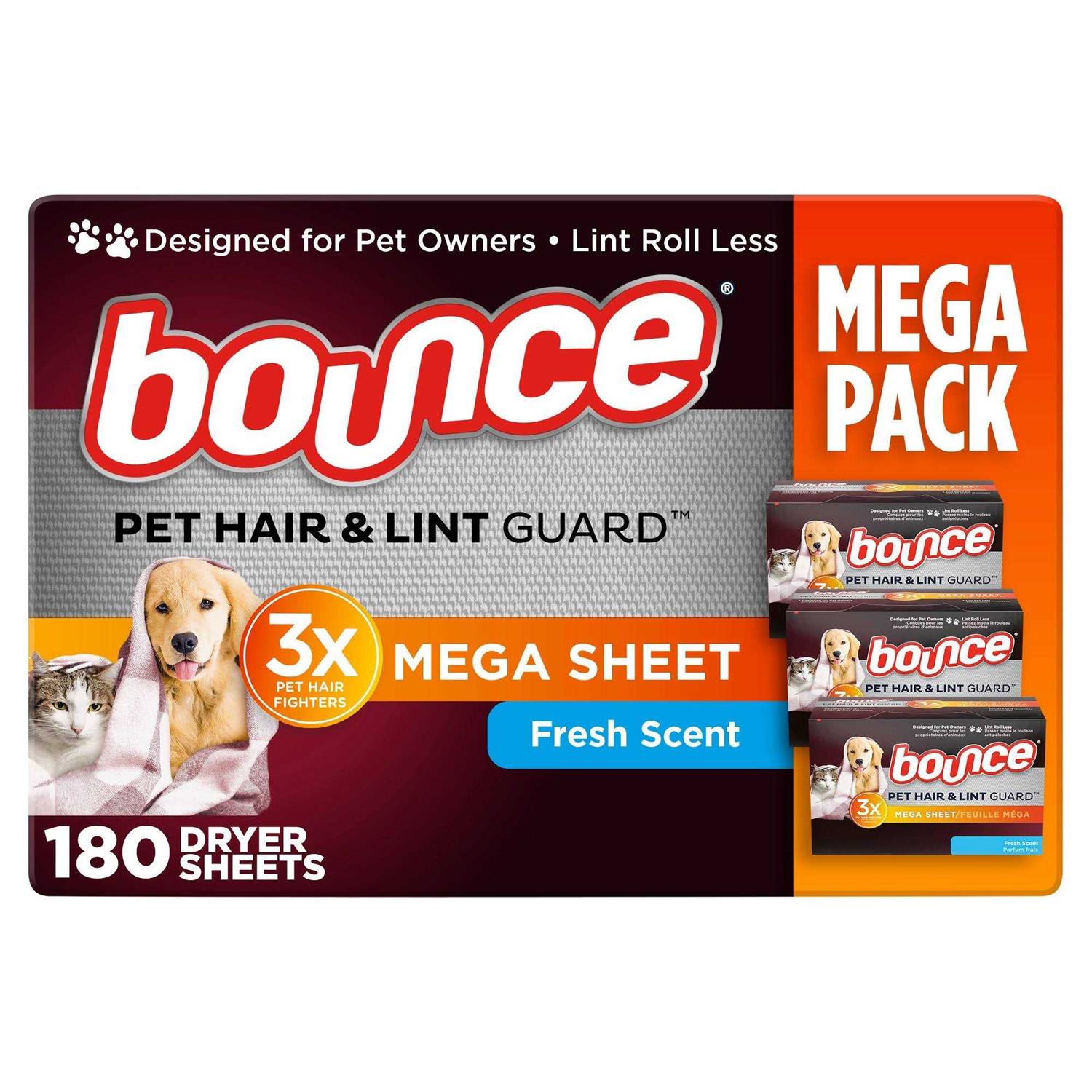 Bounce Pet Hair and Lint Guard Mega Dryer Sheets - Image 4