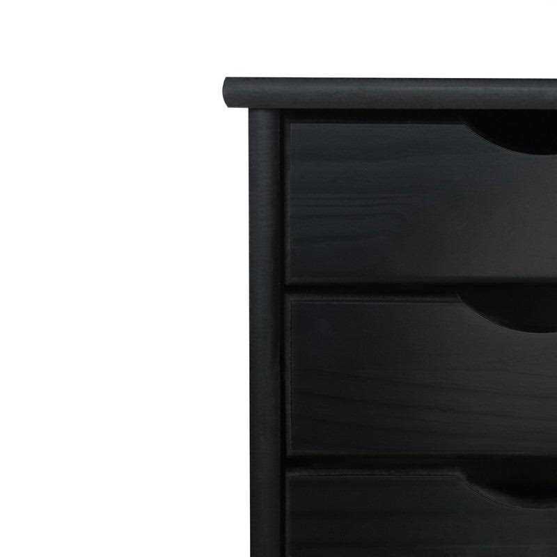 Adeptus 6-Drawer Solid Wood Roll Cart - Image 3