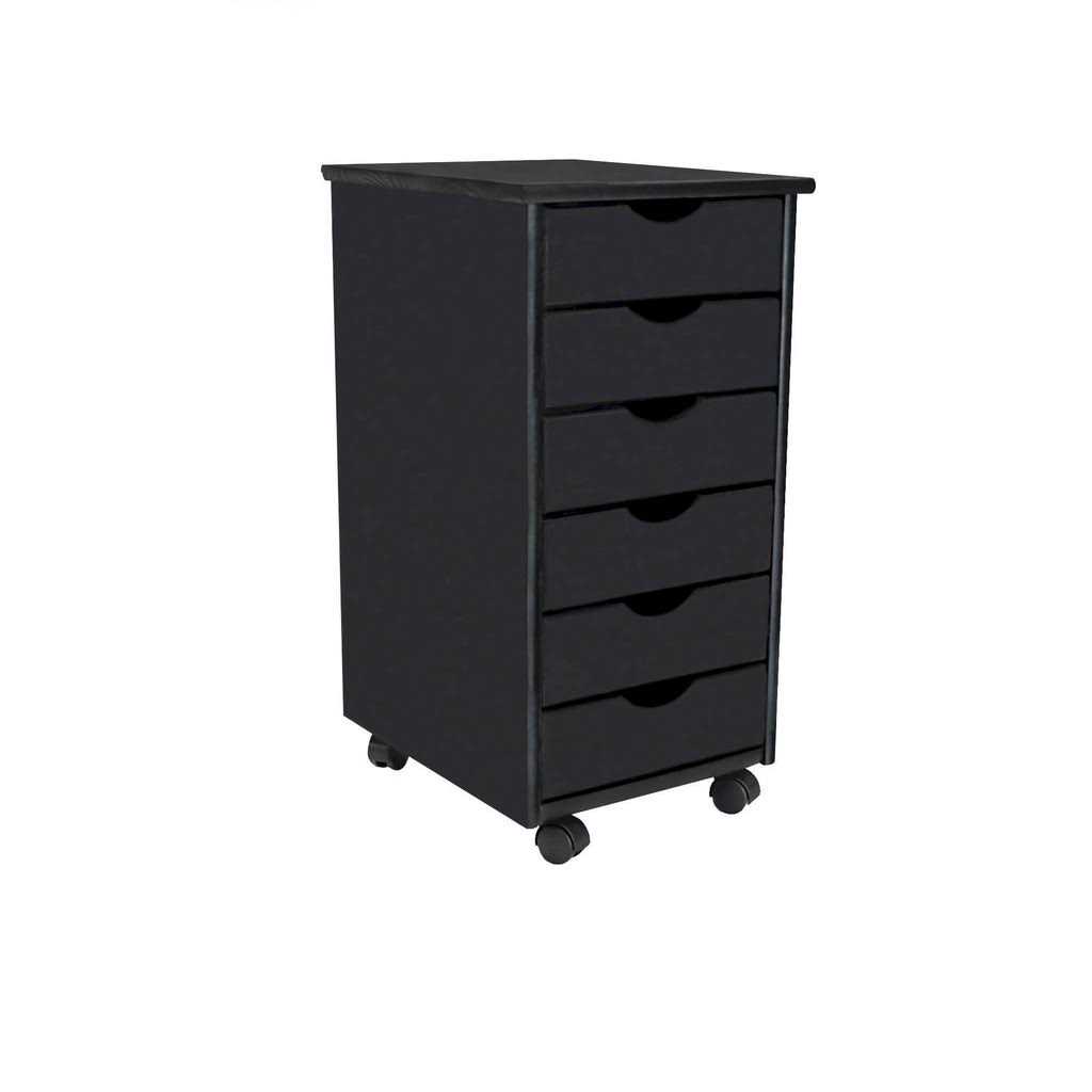Adeptus 6-Drawer Solid Wood Roll Cart - Image 5