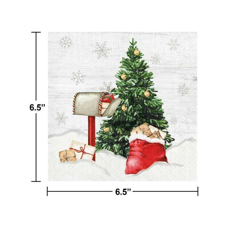 Holiday Time Snowman in Winter Wonderland Napkins 6.5 in x 6.5 - Image 3
