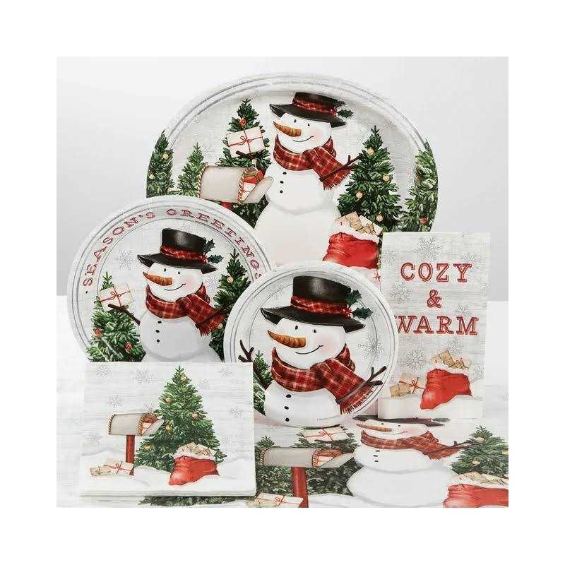 Holiday Time Snowman in Winter Wonderland Napkins 6.5 in x 6.5 - Image 4