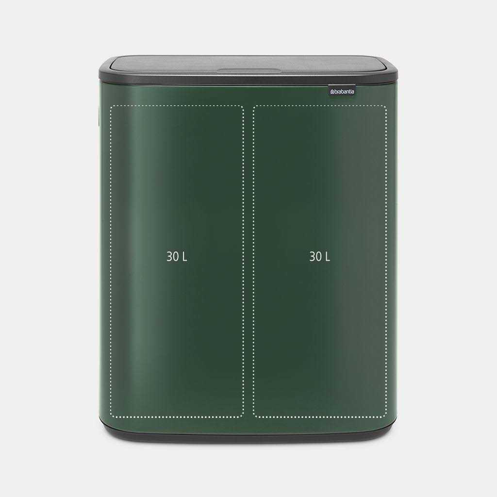 Brabantia Bo Touch Top Dual Compartment Recycling Trash Can - Image 3