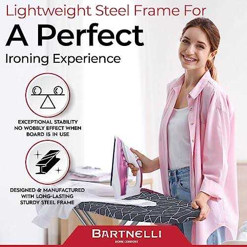 Bartnelli Ironing Board Space-Saving and Ultimate Iron Board Experience 13x43 - Image 4