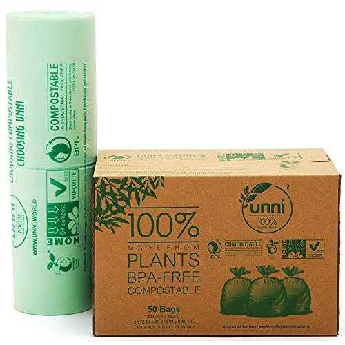 Unni Astm D6400 100% Compostable Bags 100 Count - Image 3