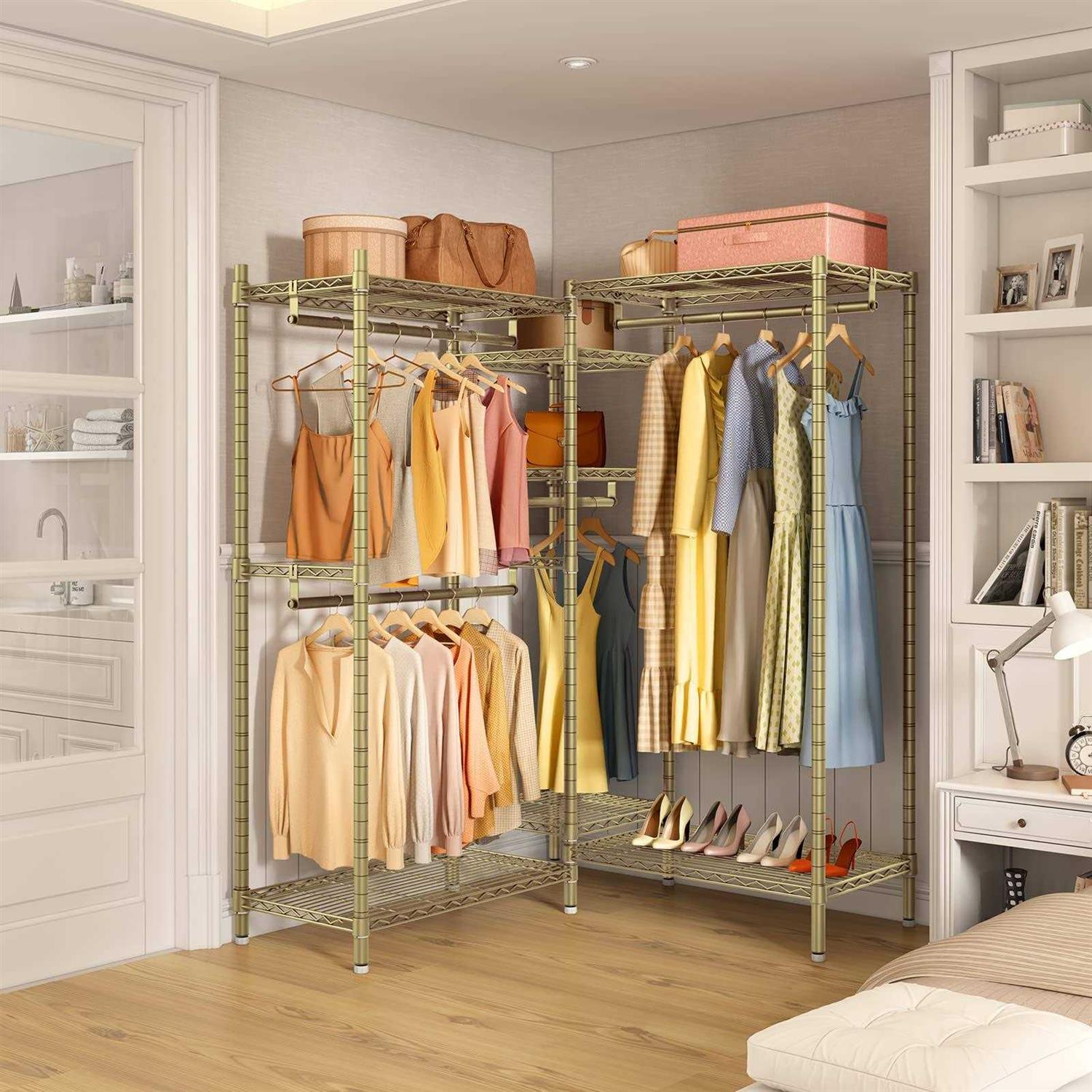 VIPEK L6 Garment Rack Heavy Duty Clothes Rack Corner Closet Rack L Shaped Clothing Rack - Image 3