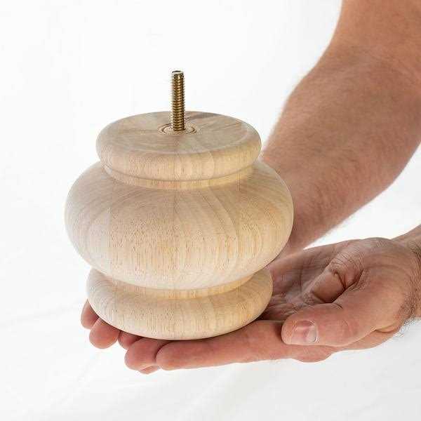 Outwater 4 in. x Unfinished Solid Hardwood Round Bun Foot 3P5.11 - Image 3