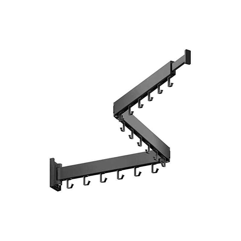 Boqorad Wall Mounted Clothes Hanger Rack Retractable Clothes Drying Rack,Space-saver - Image 5