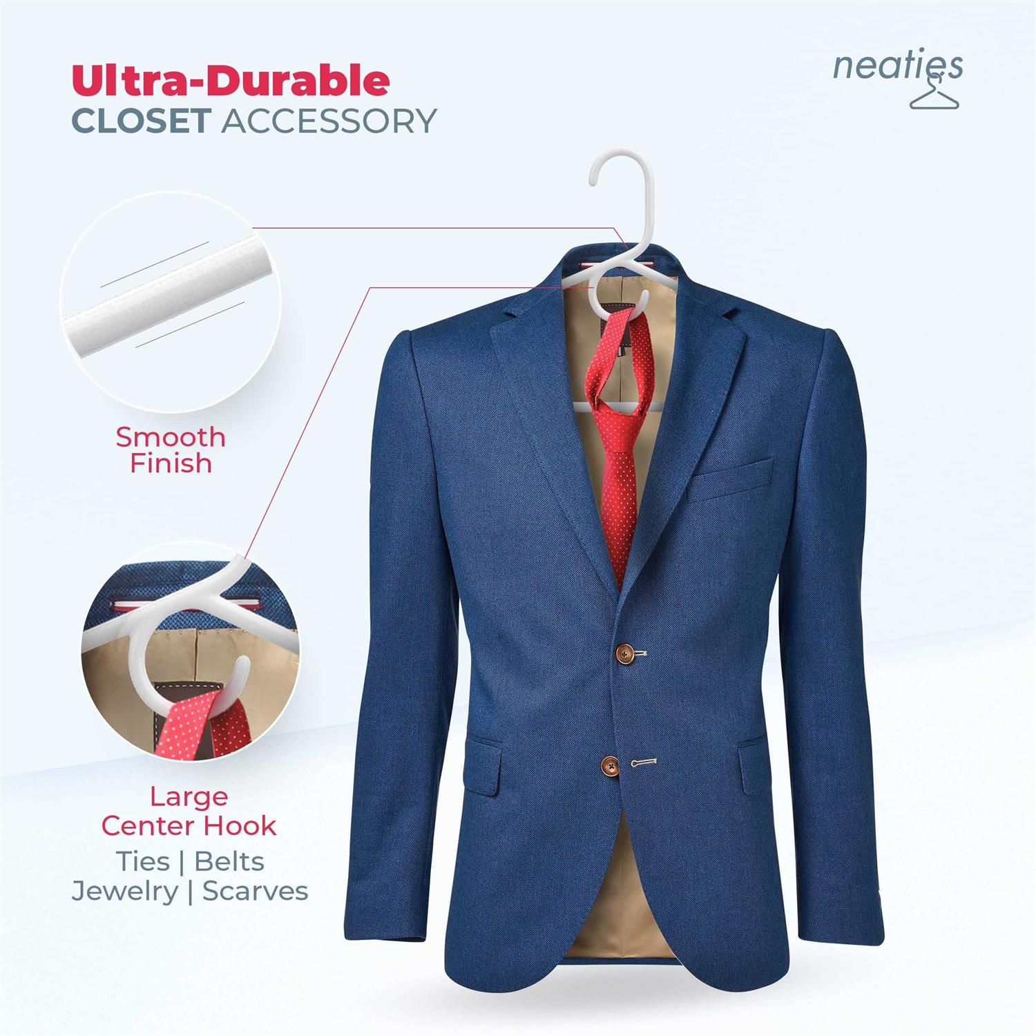 Neaties Heavy Duty Plastic Hangers Bulk Made in USA Strong Clothes Hangers Bulk - Image 5