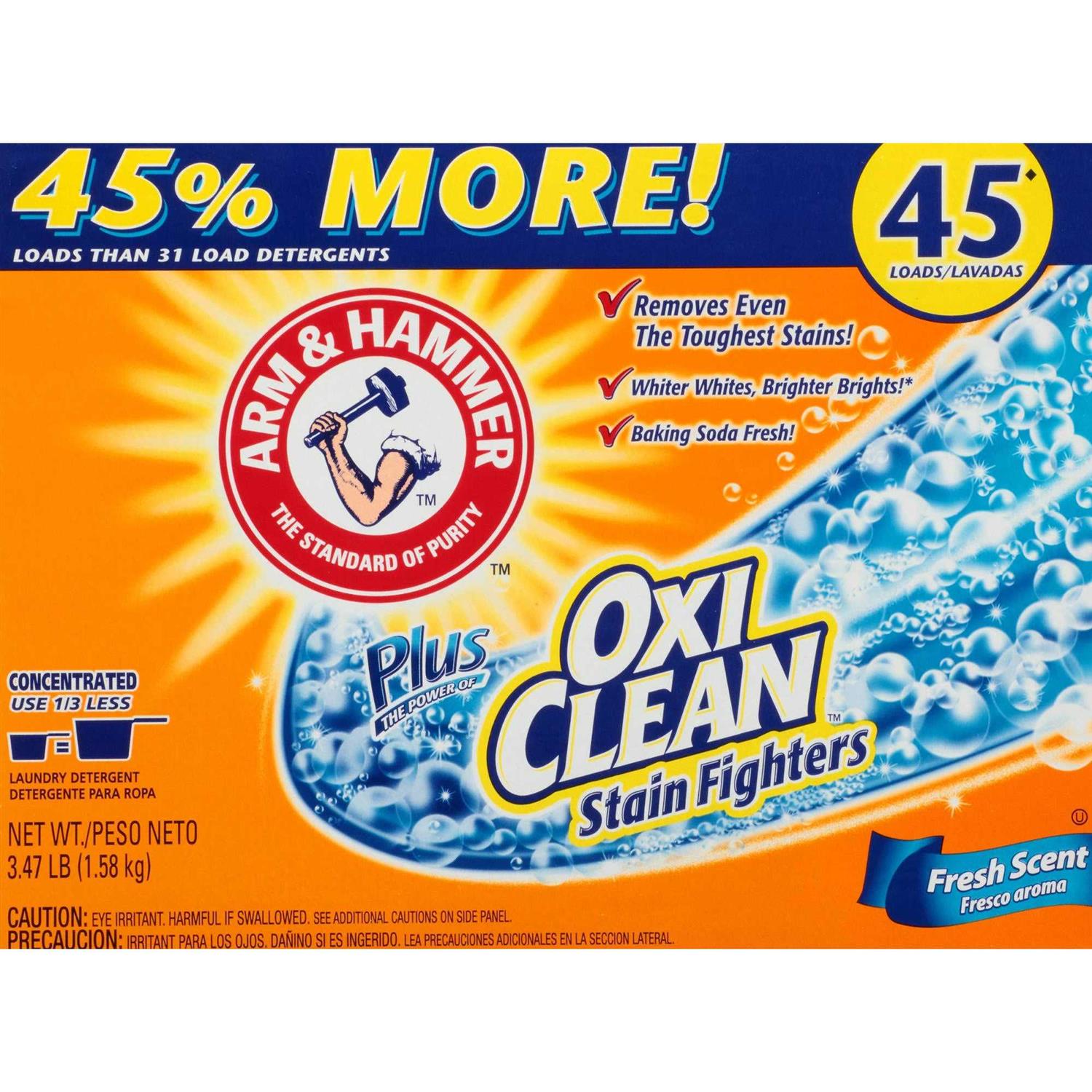 Arm Hammer Plus OxiClean Powder Laundry Detergent - Image 3