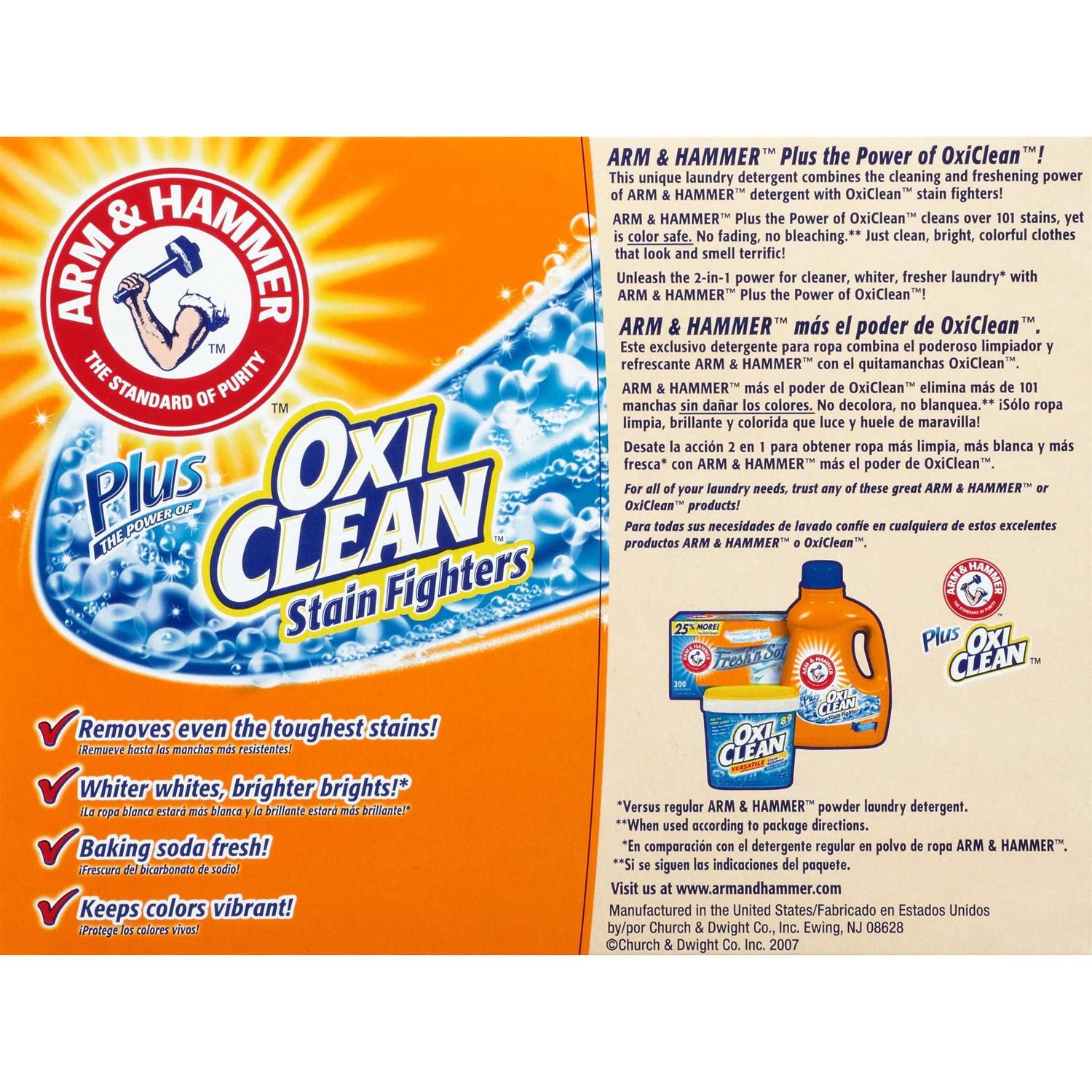 Arm Hammer Plus OxiClean Powder Laundry Detergent - Image 5