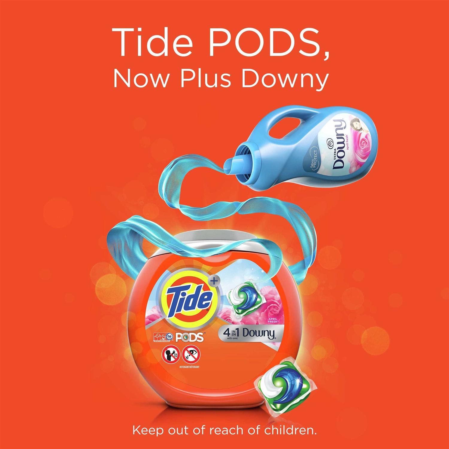 Tide Pods with Downy Liquid Laundry Detergent Pacs - Image 4