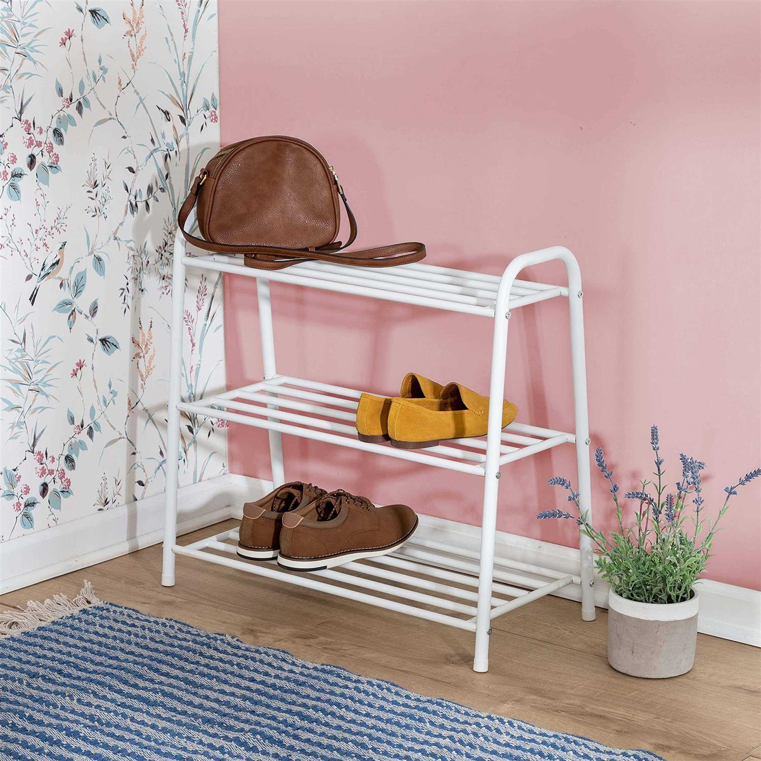 Honey Can Do 3-Shelf Steel Shoe Rack - Image 4