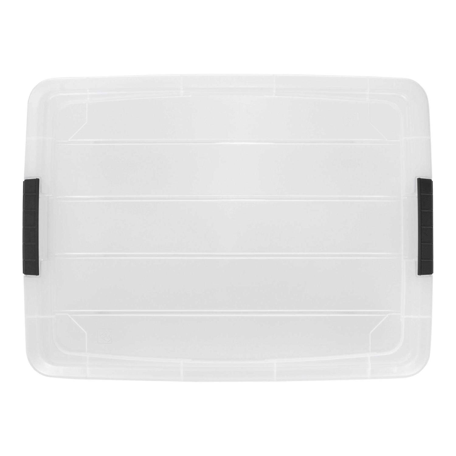 IRIS USA 60 Qt. Plastic Storage Bin with Latching Buckles - Image 3