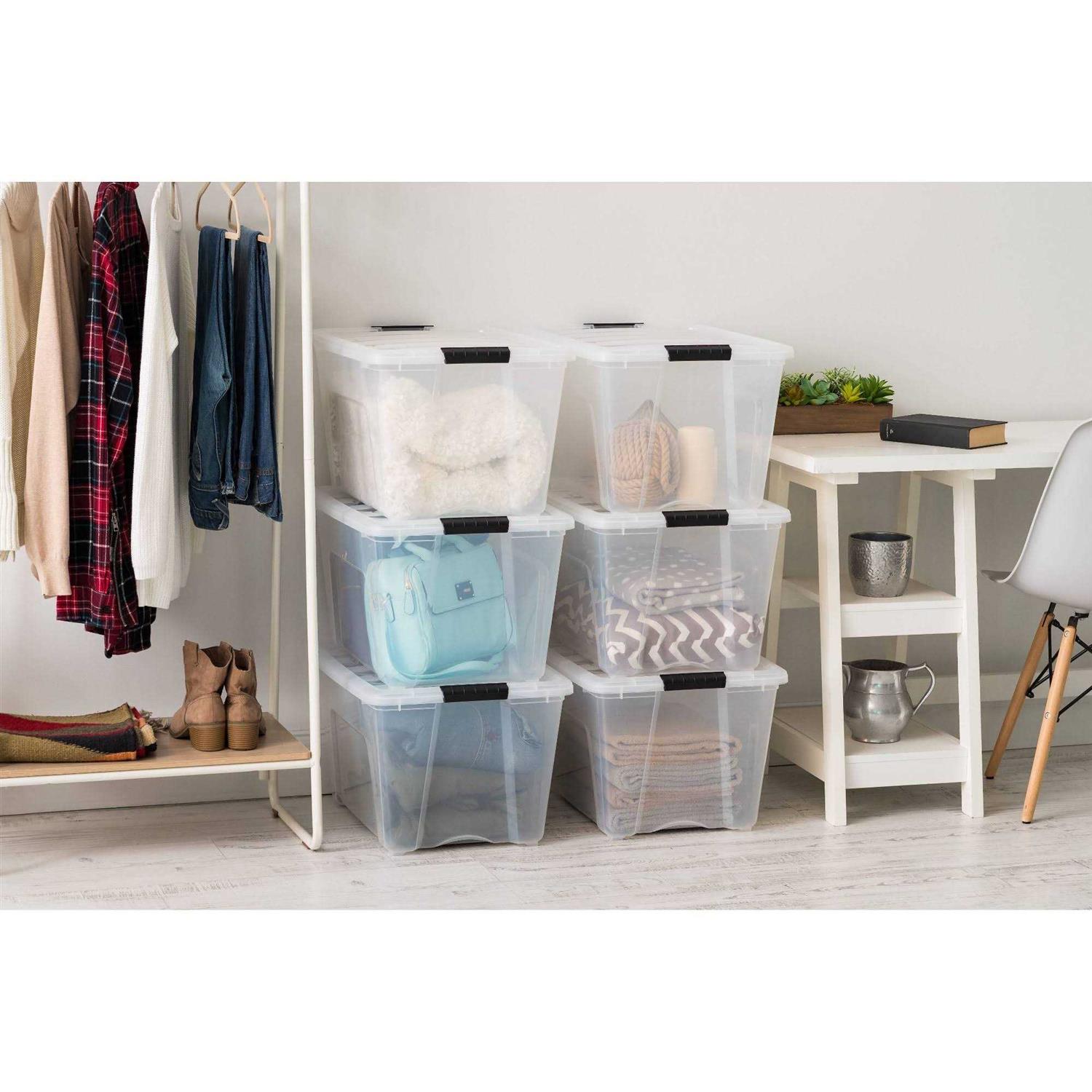 IRIS USA 60 Qt. Plastic Storage Bin with Latching Buckles - Image 4