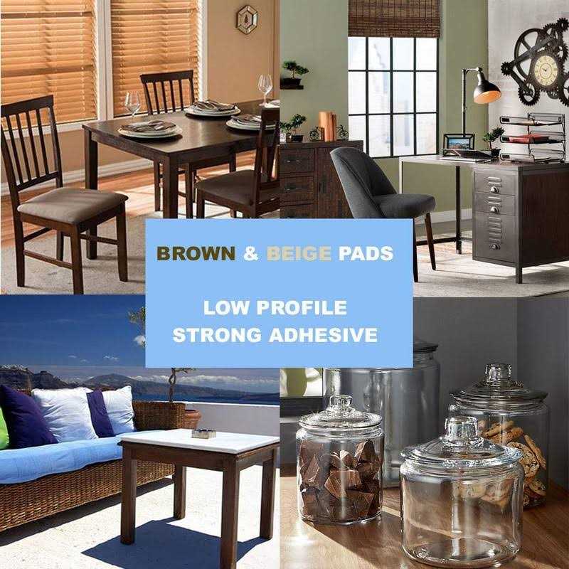 Hilltop Products 8 Pack 2 Colors Self Adhesive Square Furniture Felt Pad Surface Protector for Hardwood - Image 3
