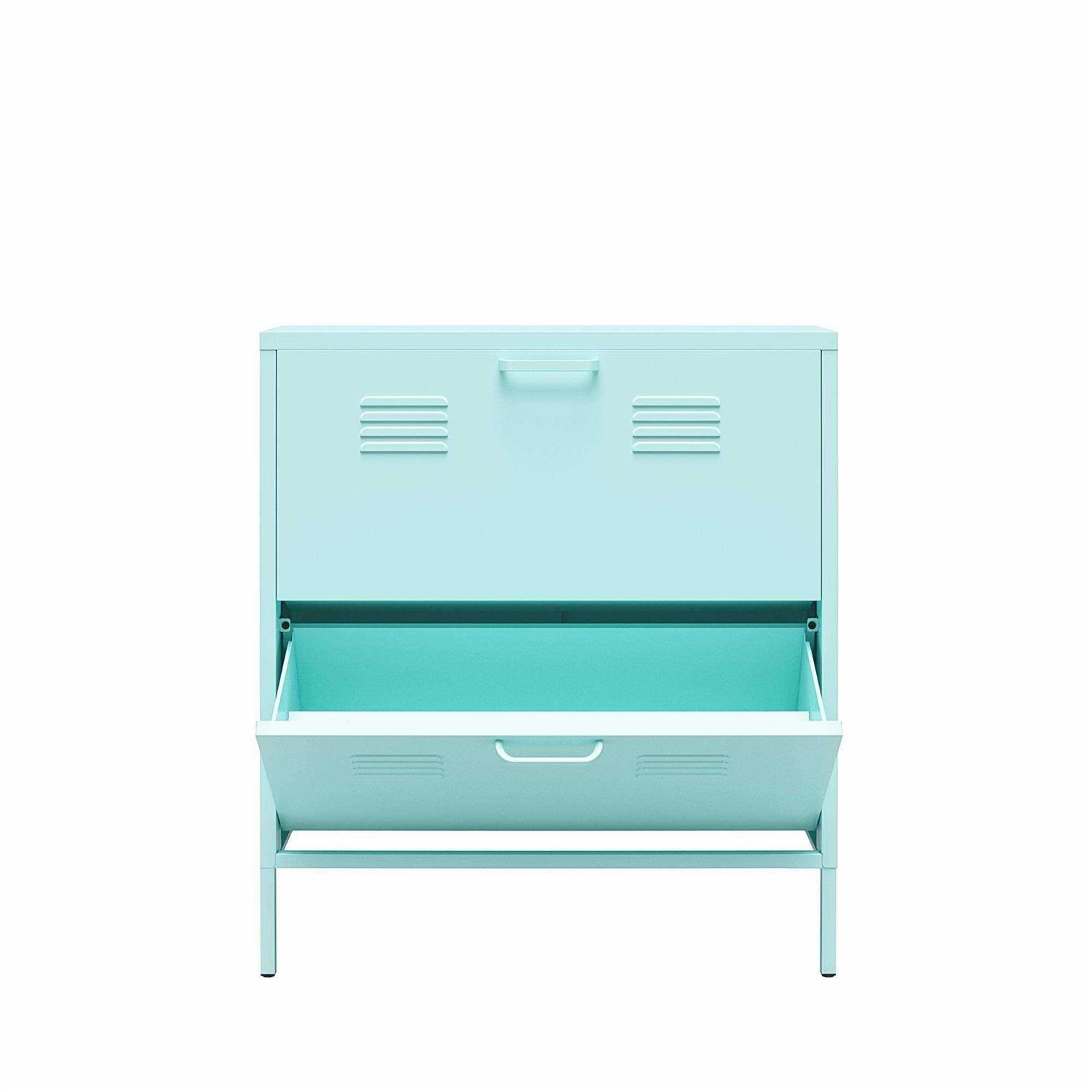 Ameriwood Home Novogratz Cache 2-Door Metal Shoe Storage Cabinet - Image 3