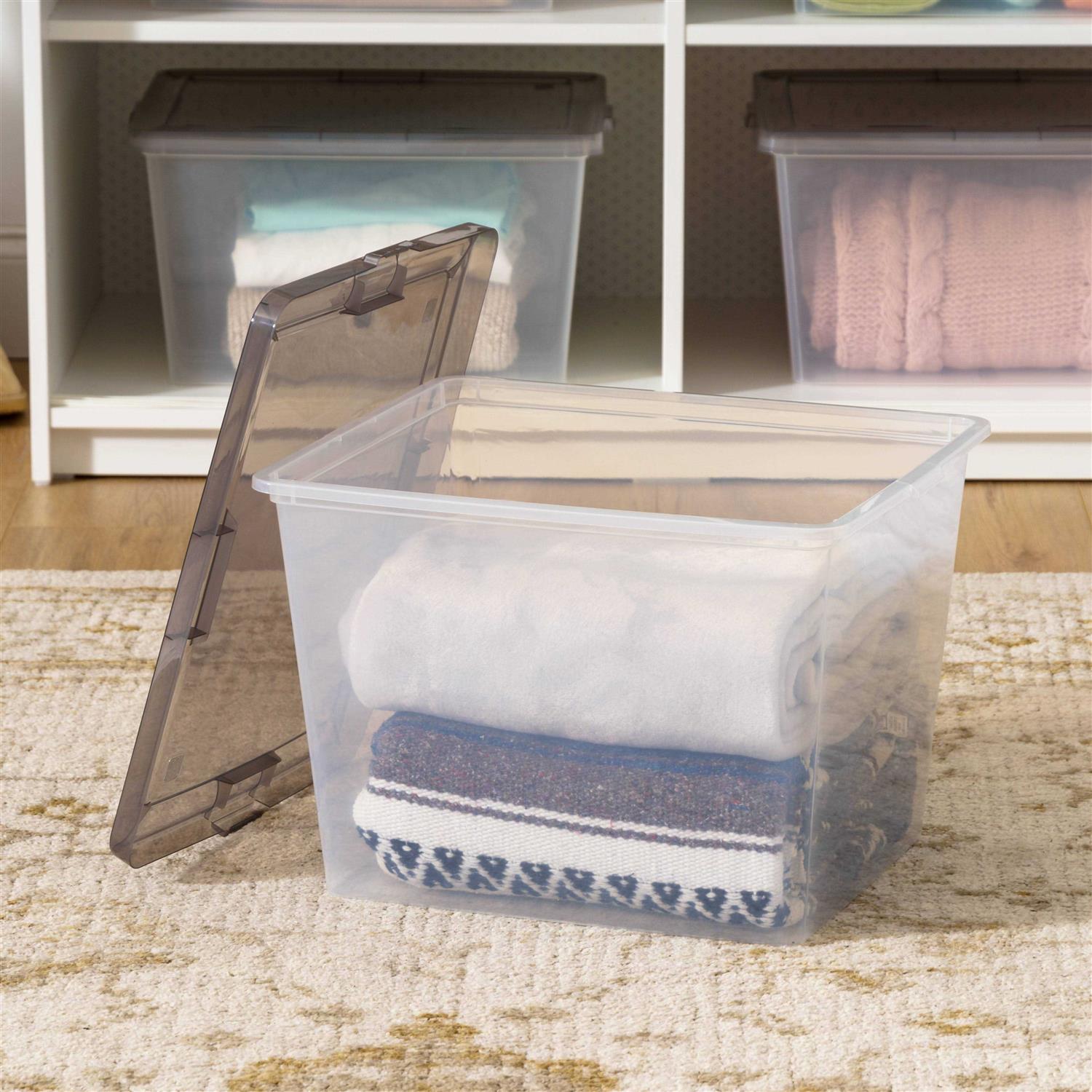 IRIS USA 36 qt. Snap Top Plastic Storage Box with Lid - Image 3