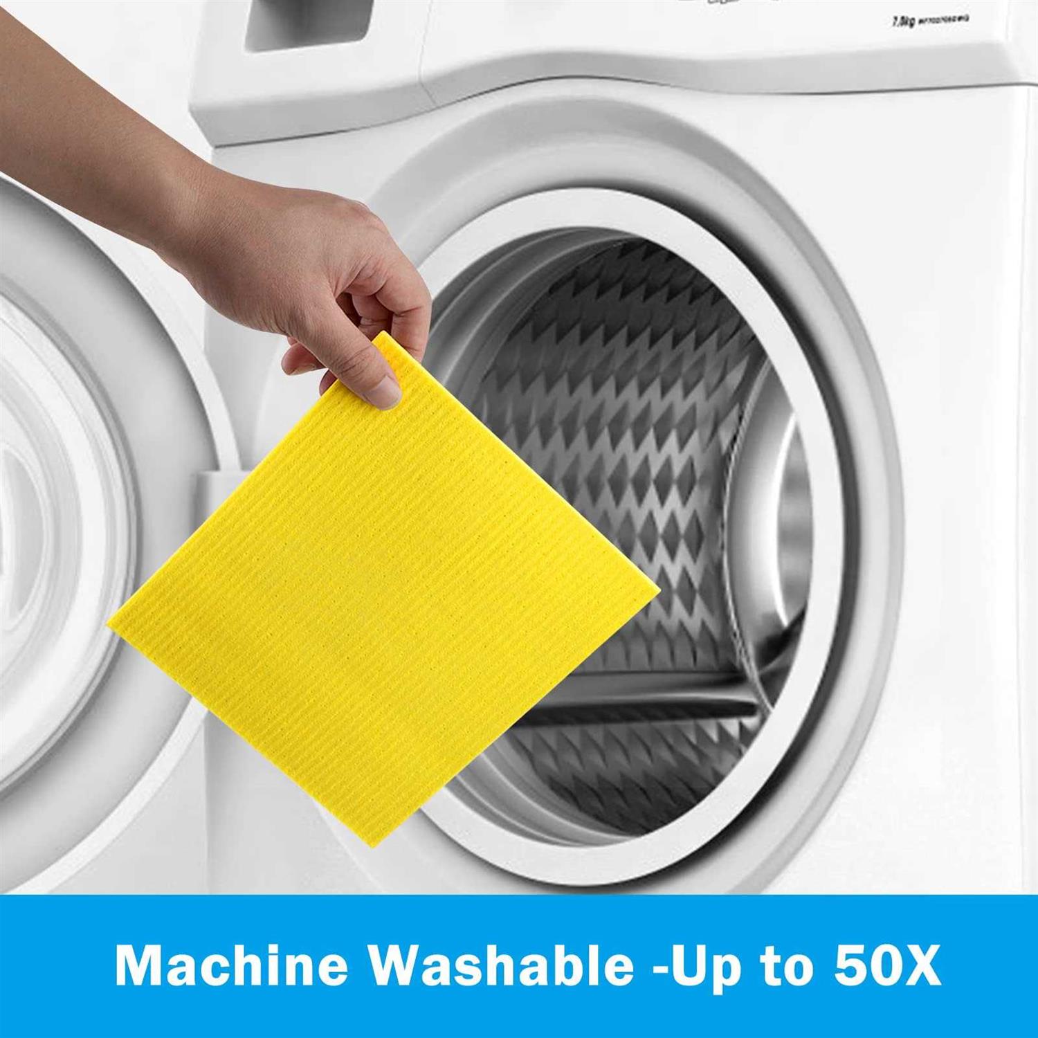 Homexcel Swedish Sponge Dish Cloth,12 Pack Reusable,Abosorbent Hand Towels,Sponge Cloth for Kitchen,Bathroom and Cleanin - Image 5