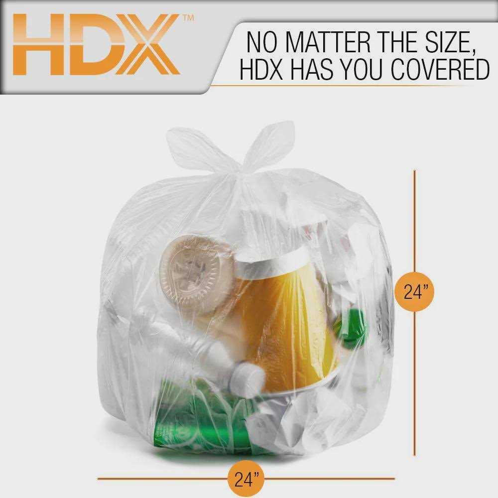 HDX 10 Gal. Clear Waste Liner Trash Bags - Image 4