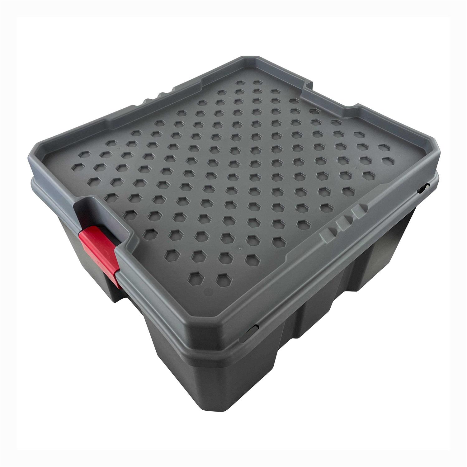 Hyper Tough 21 Gallon Plastic Material Storage Tote - Image 4
