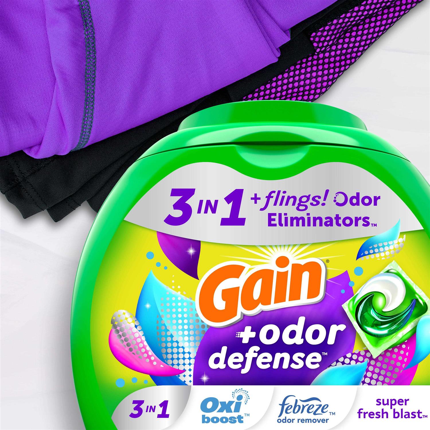 Gain Flings Odor Defense Laundry Detergent Pacs - Image 3