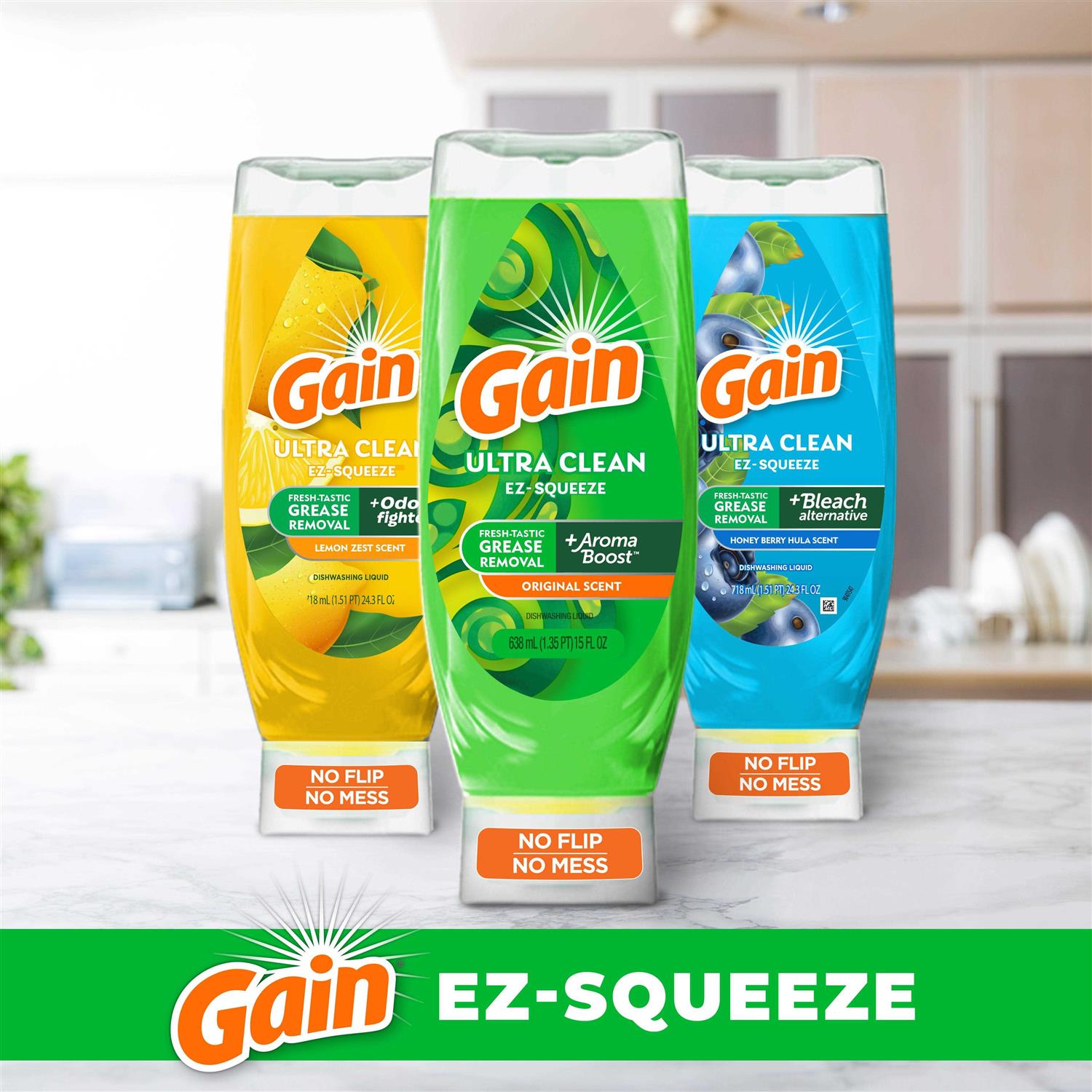 Gain EZ Squeeze Dishwashing Liquid Dish Soap - Image 5