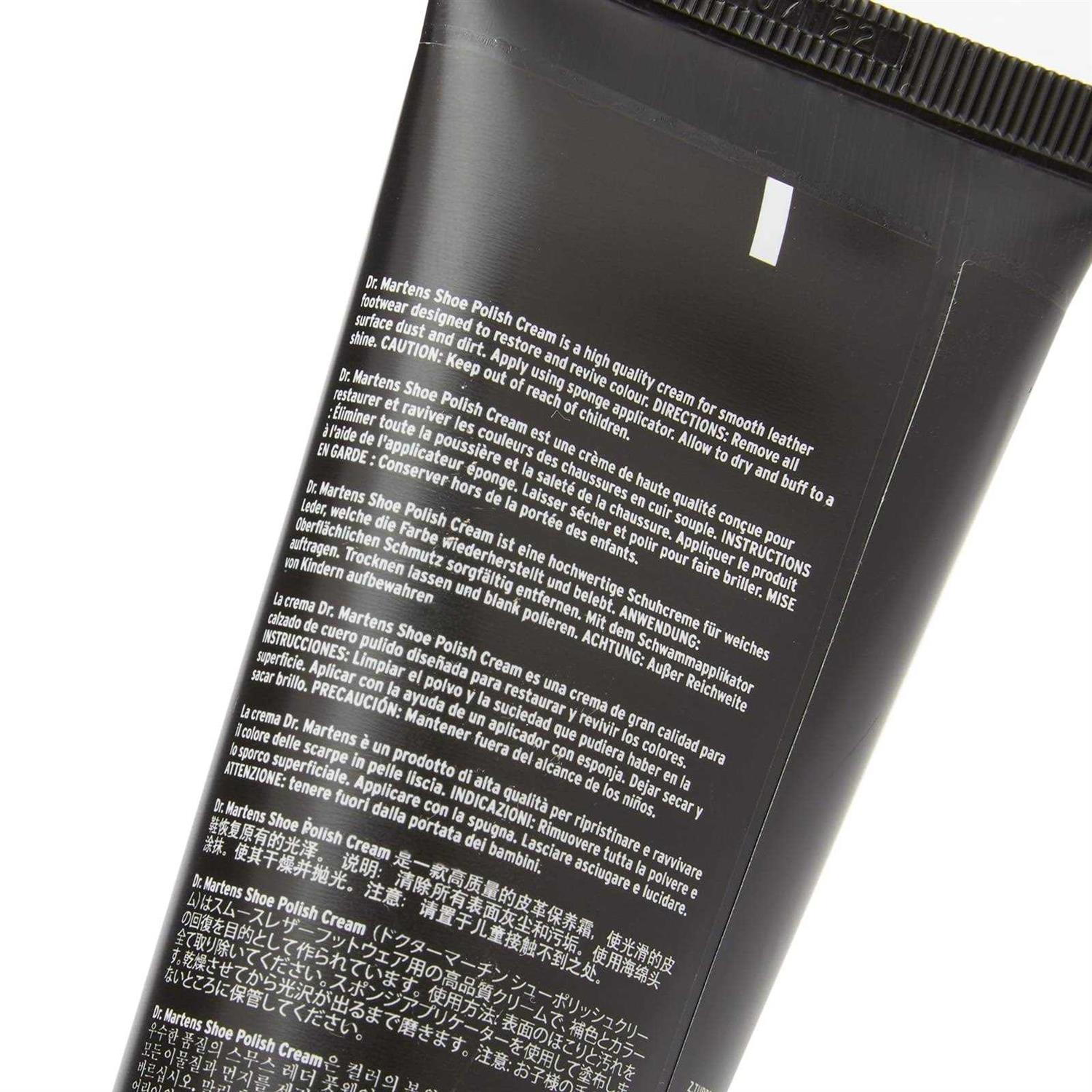 Dr. Martens Black Shoe Polish Cream 75ml Tube DMAC986000 - Image 5