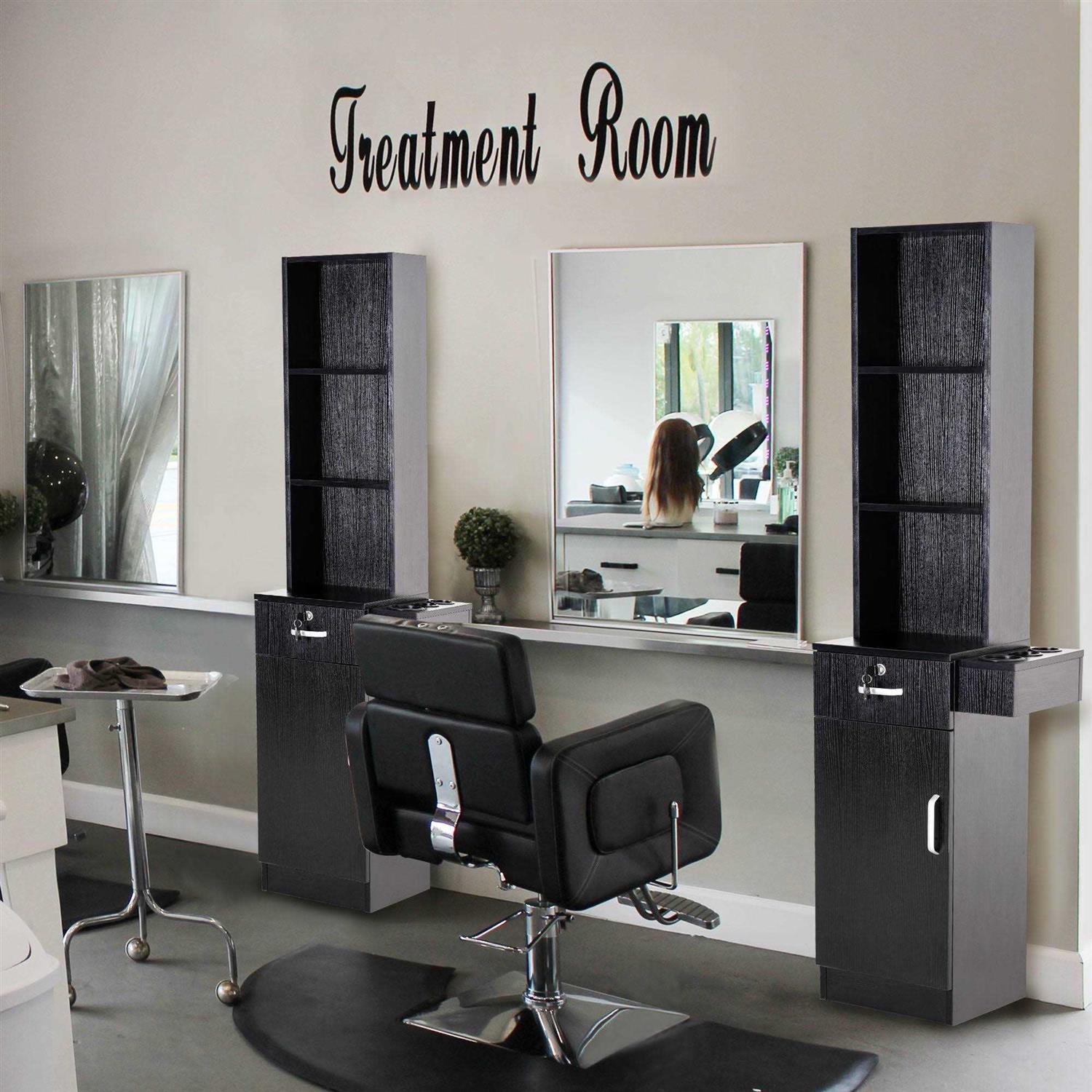 BarberPub Wall Mount Barber Station Hair Styling Drawer Storage Beauty Salon Spa Equipment 3208 - Image 3