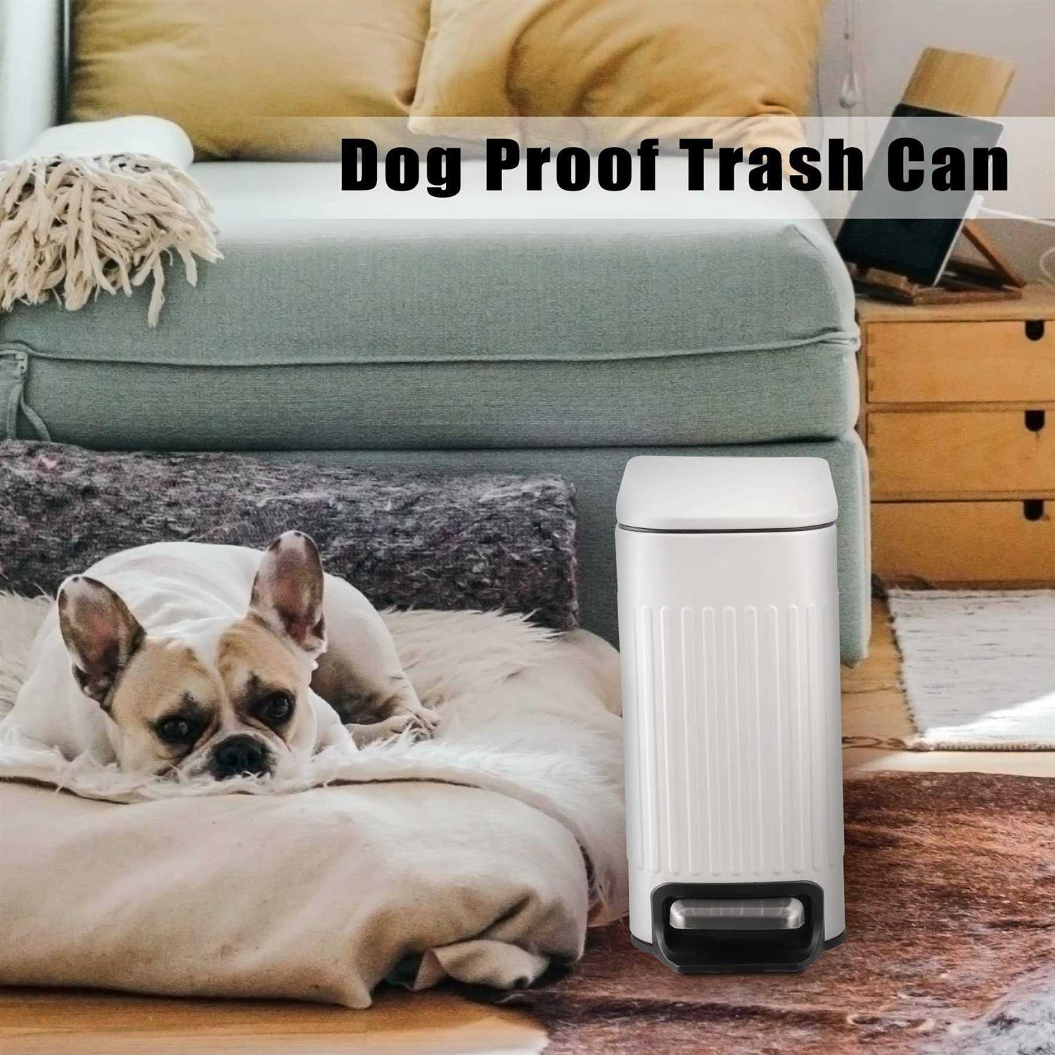 TrashAid Bathroom Trash Can with Lid Soft Close 6 Liter/1.6 Gallon Stainless Steel Small Garbage Can with Removable Inner Bucket - Image 3