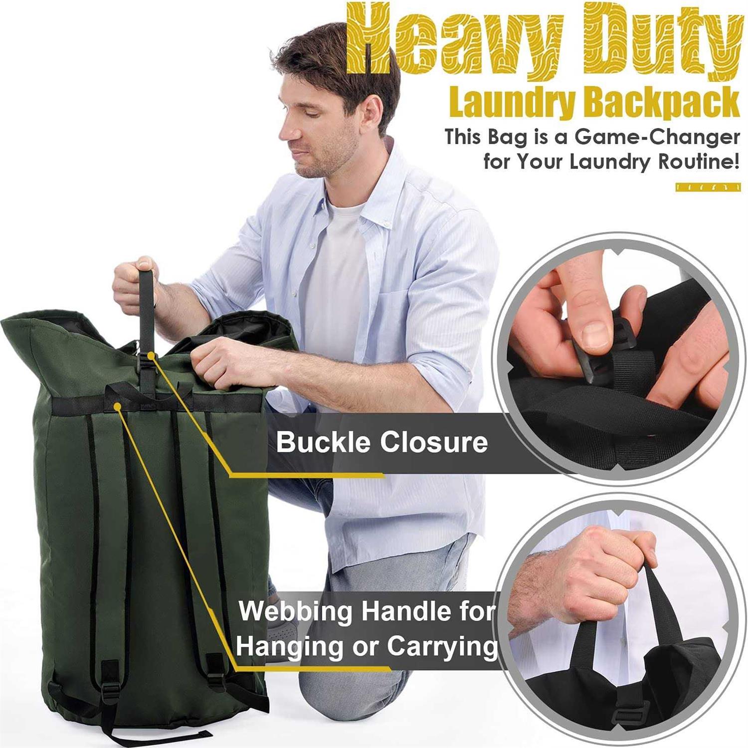 Backpack Laundry Bag 115L Laundry Bag Heavy Duty Extra Large - Image 5