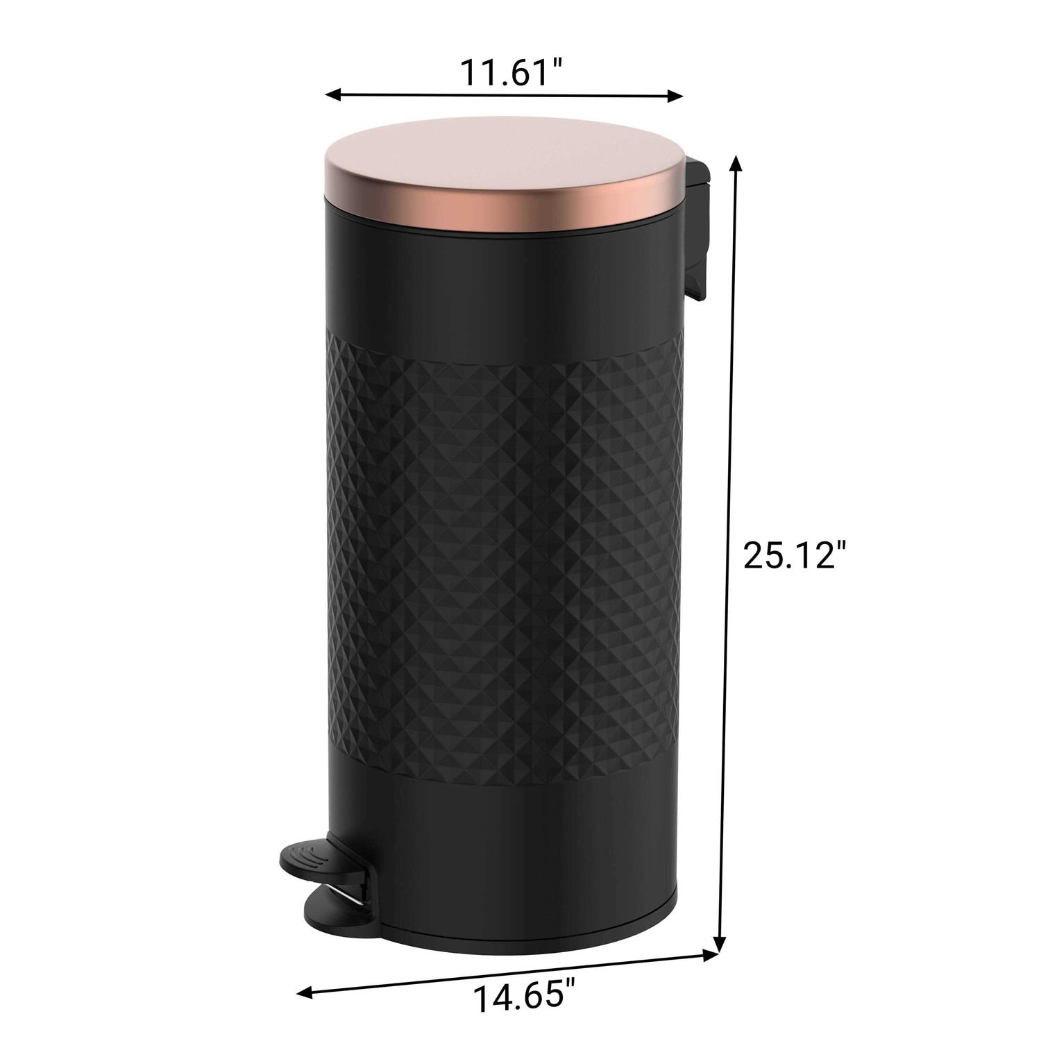 Innovaze 8 Gal./30 Liter Round Shape Step-on Trash Can with Diamond body design for Kitchen - Image 5
