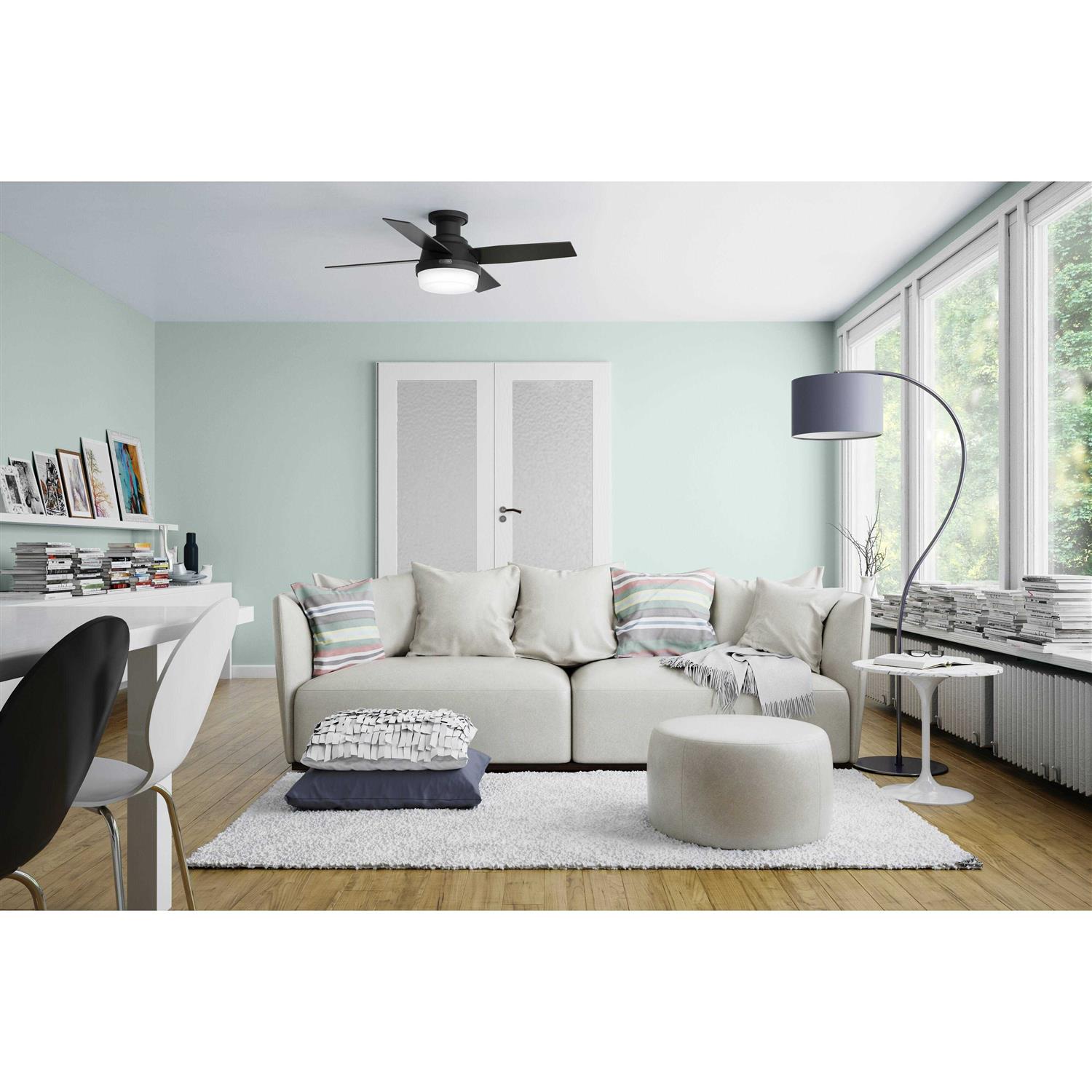 Hunter Dempsey LED Contemporary Ceiling Fan Matte Black 52390 - Image 4