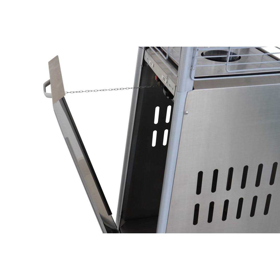 Living Source International LSI Pyramid 40,000 Btu Propane Standing Patio Heater Stainless Steel - Image 5