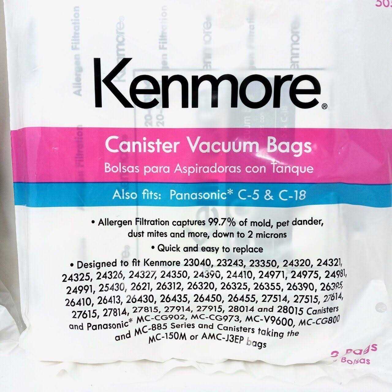 Kenmore 50104 8 Pack C/q Canister Vacuum Bags - Image 3
