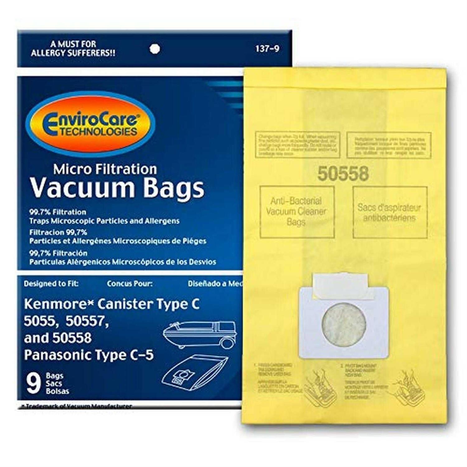 Kenmore 50558 Type C Canister Vacuum Bags by Envirocare - Image 3