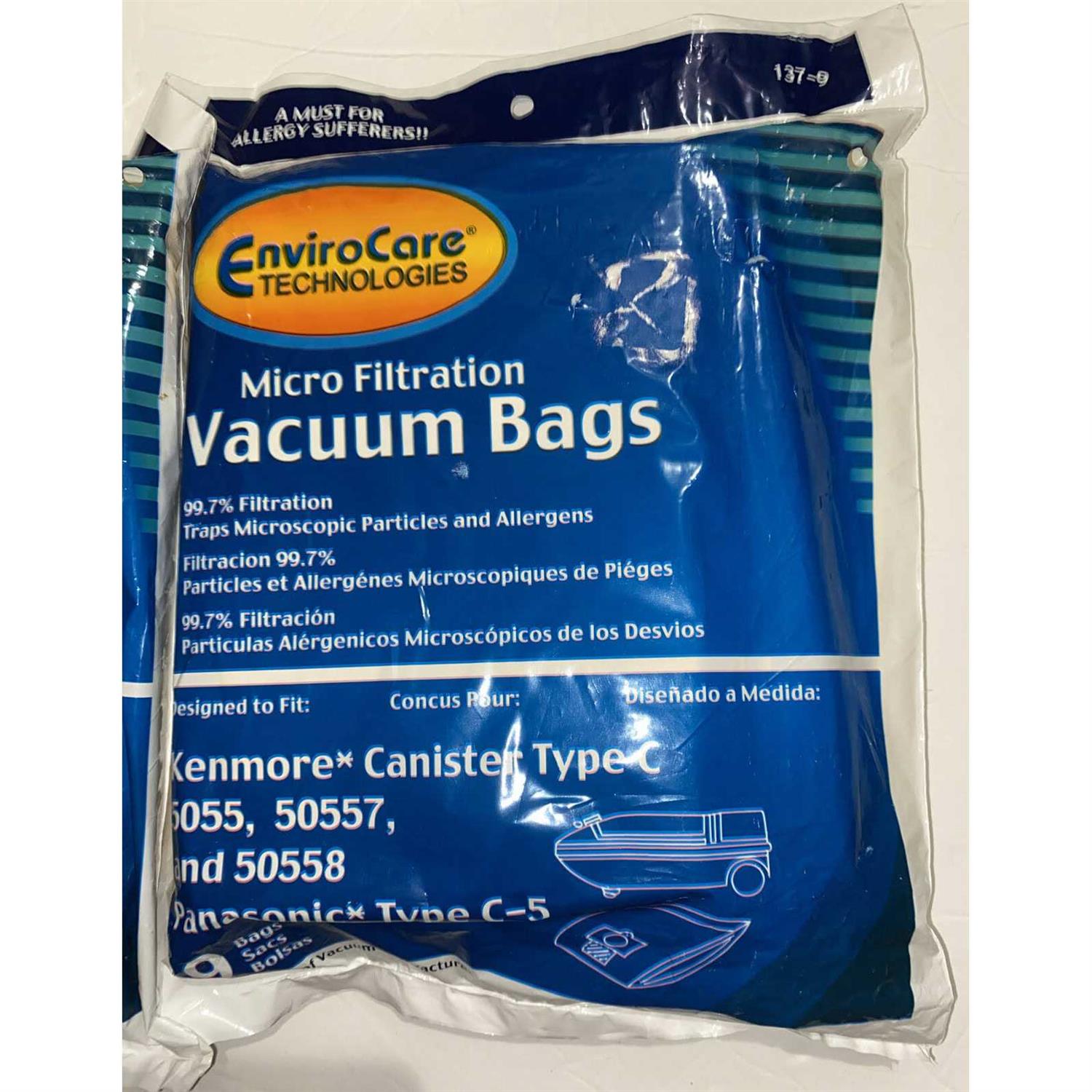 Kenmore 50558 Type C Canister Vacuum Bags by Envirocare - Image 4