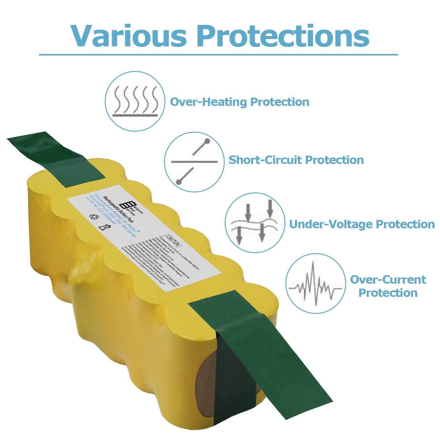 Mighty Max Battery 14.4v NiCD Battery For iRobot Roomba 500 - Image 5