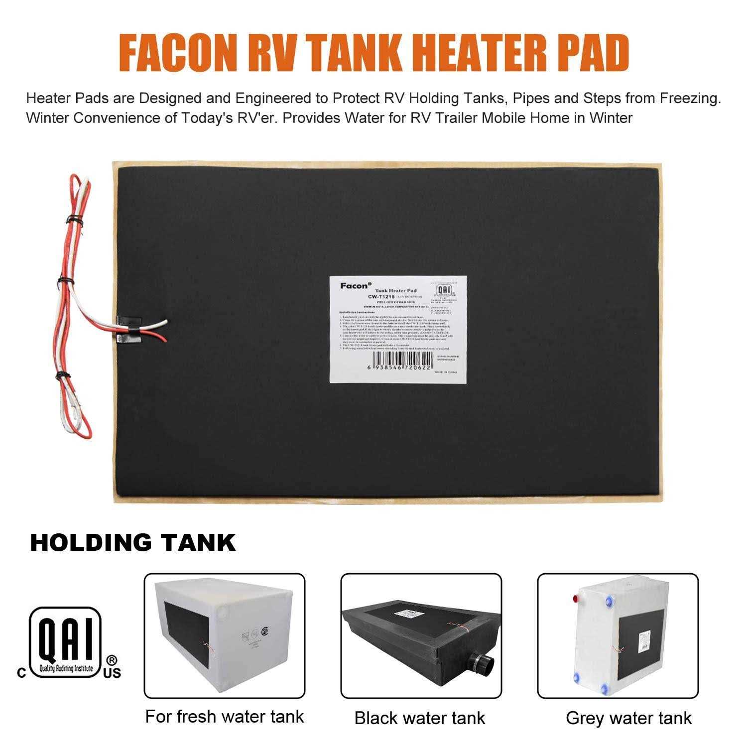 Facon 12v Heater Pad for Rv Holding Tank W 12 x L 18 With Automatic Thermostat Control - Image 4