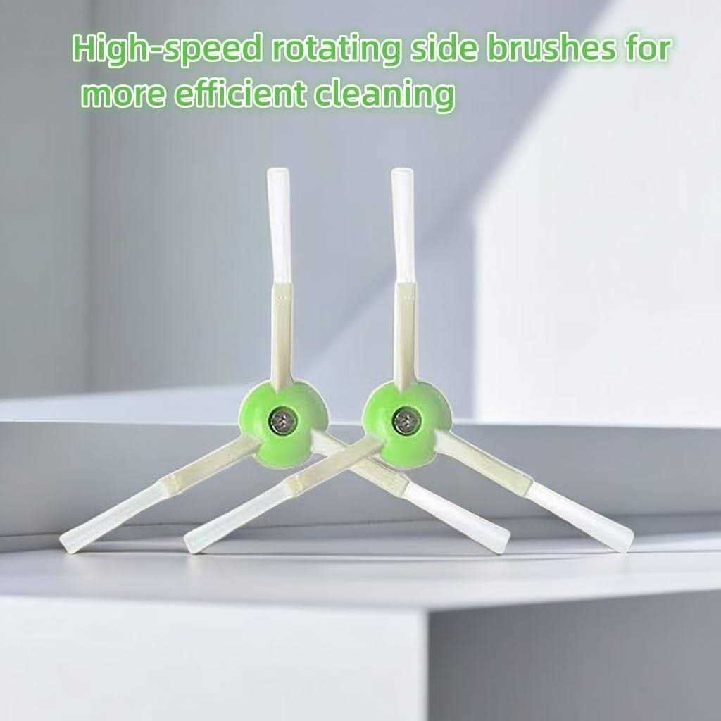 Replacement Parts Accessories Compatible For IRobot Roomba I &E&J Series Vacuum Cleaner With 1 Set MultiSurface Rubber Brushes 4 HEPA Filters 4 Side - Image 3