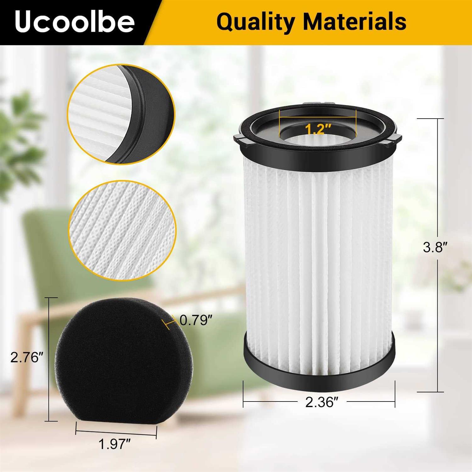 6 Pack Vacuum Cleaner Filter Replacement Filter Compatible for Moosoo E600 V600 - Image 4