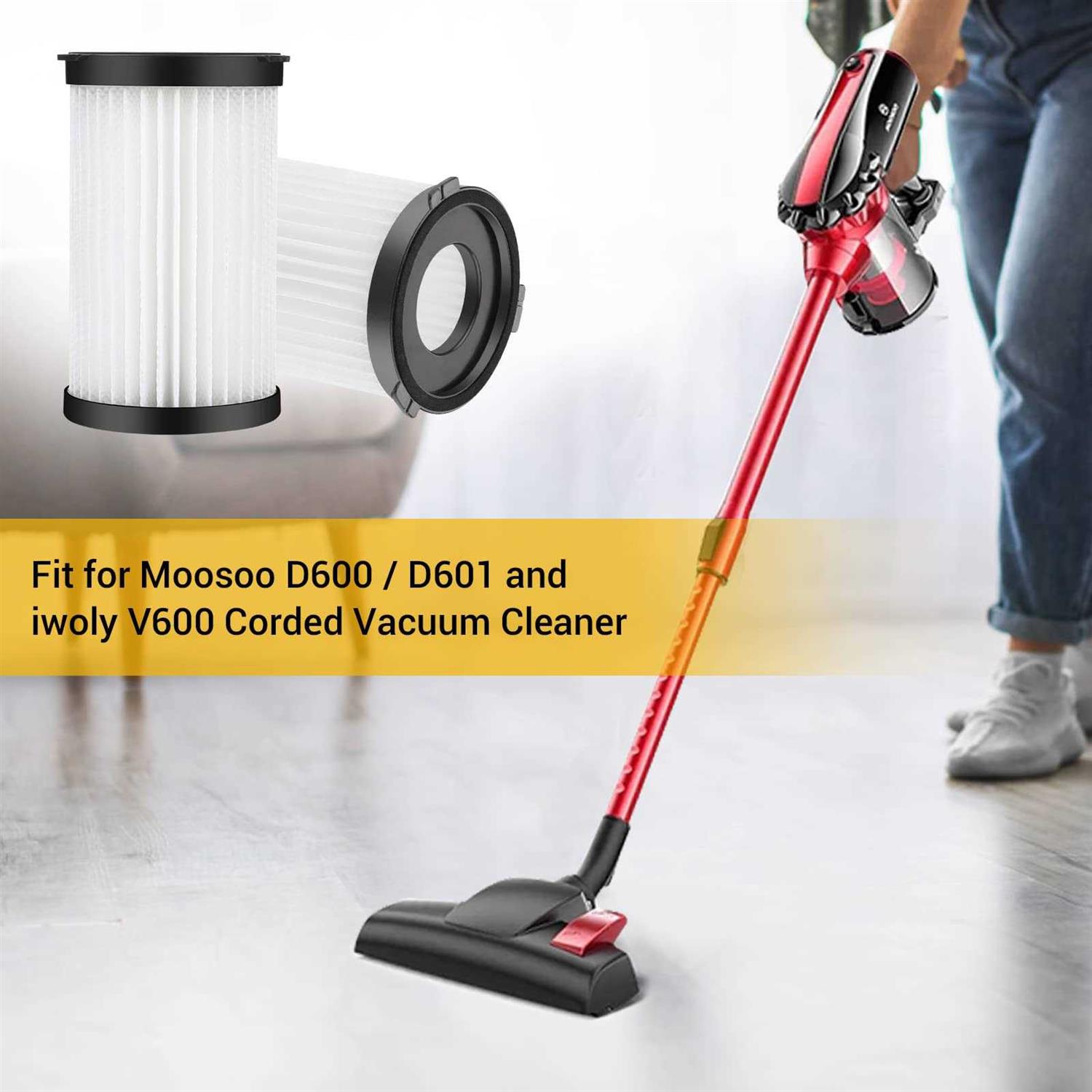 6 Pack Vacuum Cleaner Filter Replacement Filter Compatible for Moosoo E600 V600 - Image 5