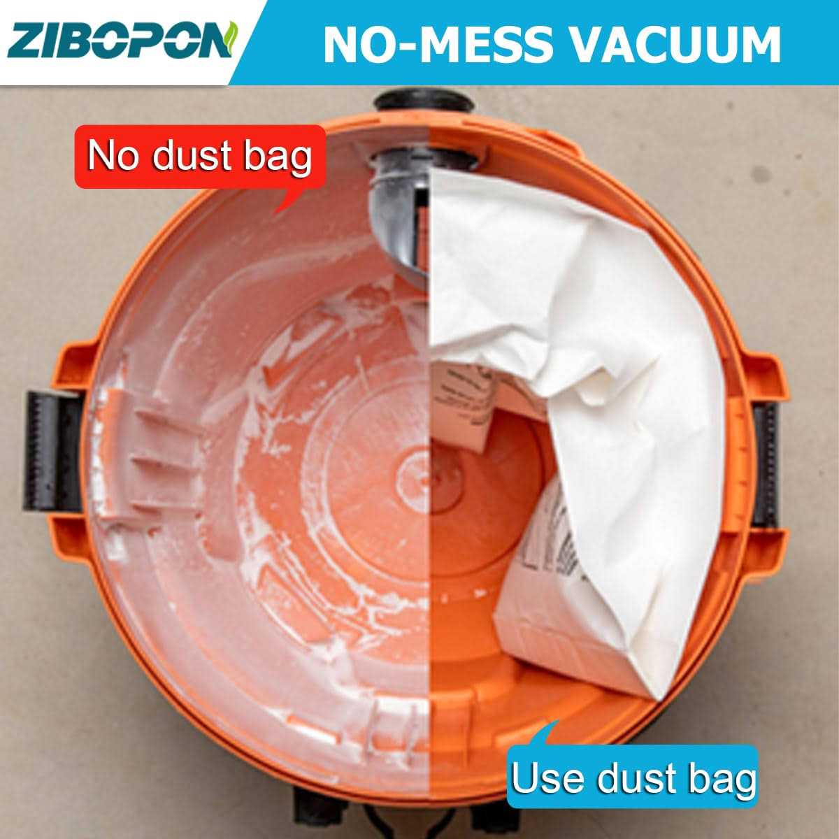 6 Pack VF3502 High Efficiency Dust Bags Replacement for RIDGID 12 to 16 Gallon Wet/Dry Vacs - Image 3