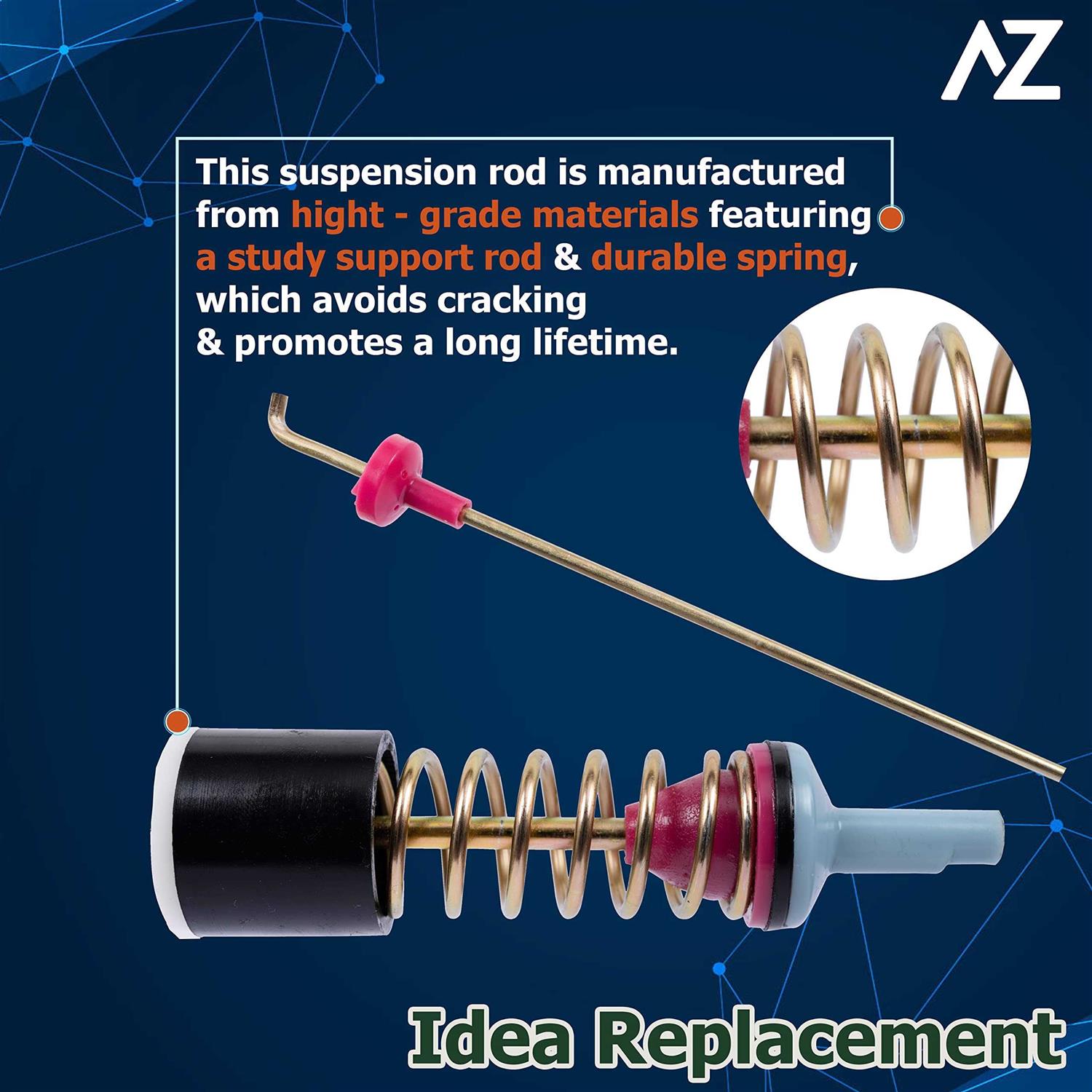 4PC Washer Suspension Rod Damper Replaces For Samsung WA400PJHDWR/AA WA45H7000AW/A2 WA40J3000AW/A2 WA40J3000AW/AA WA45T3400AP WA422PRHDWR/AA - Image 4