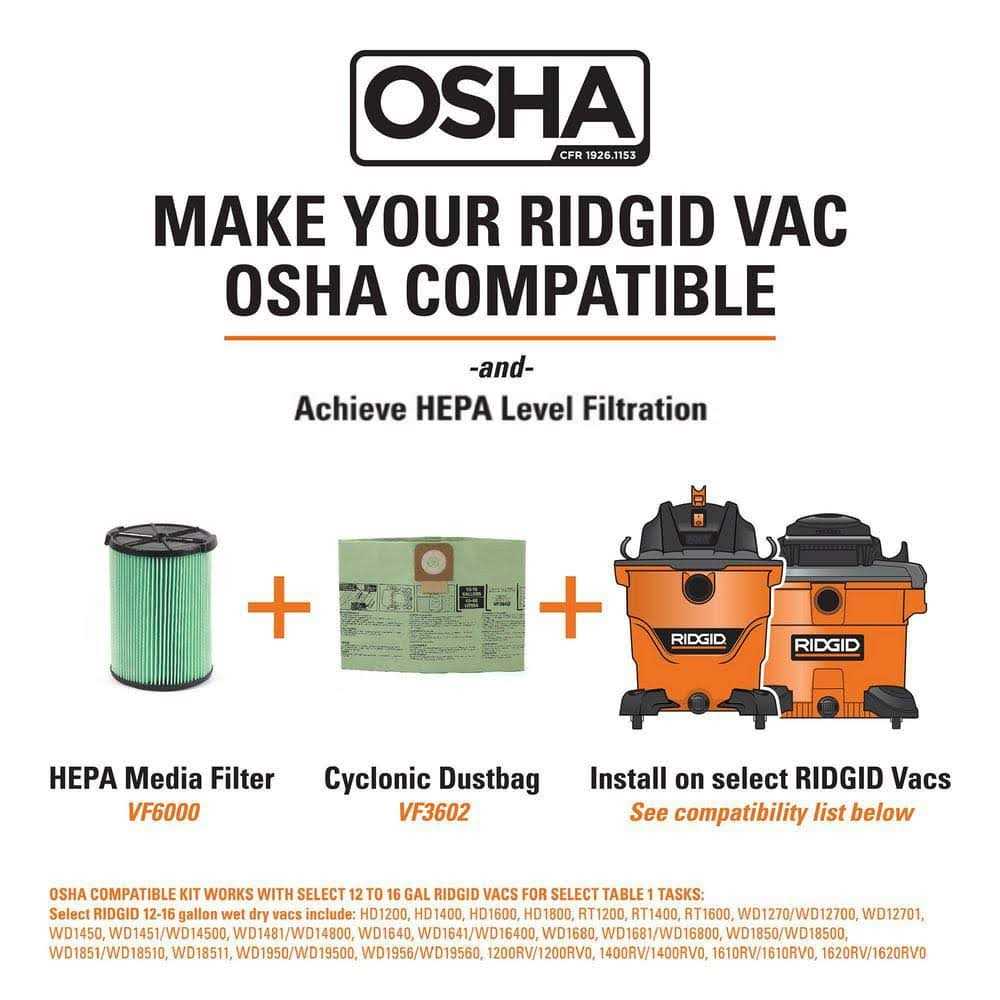 RIDGID Wet/Dry Vac Premium Cyclonic Dry Pick-up Only Dust Bags for Select 12 to 16 Gallon Shop Vacuums - Image 3