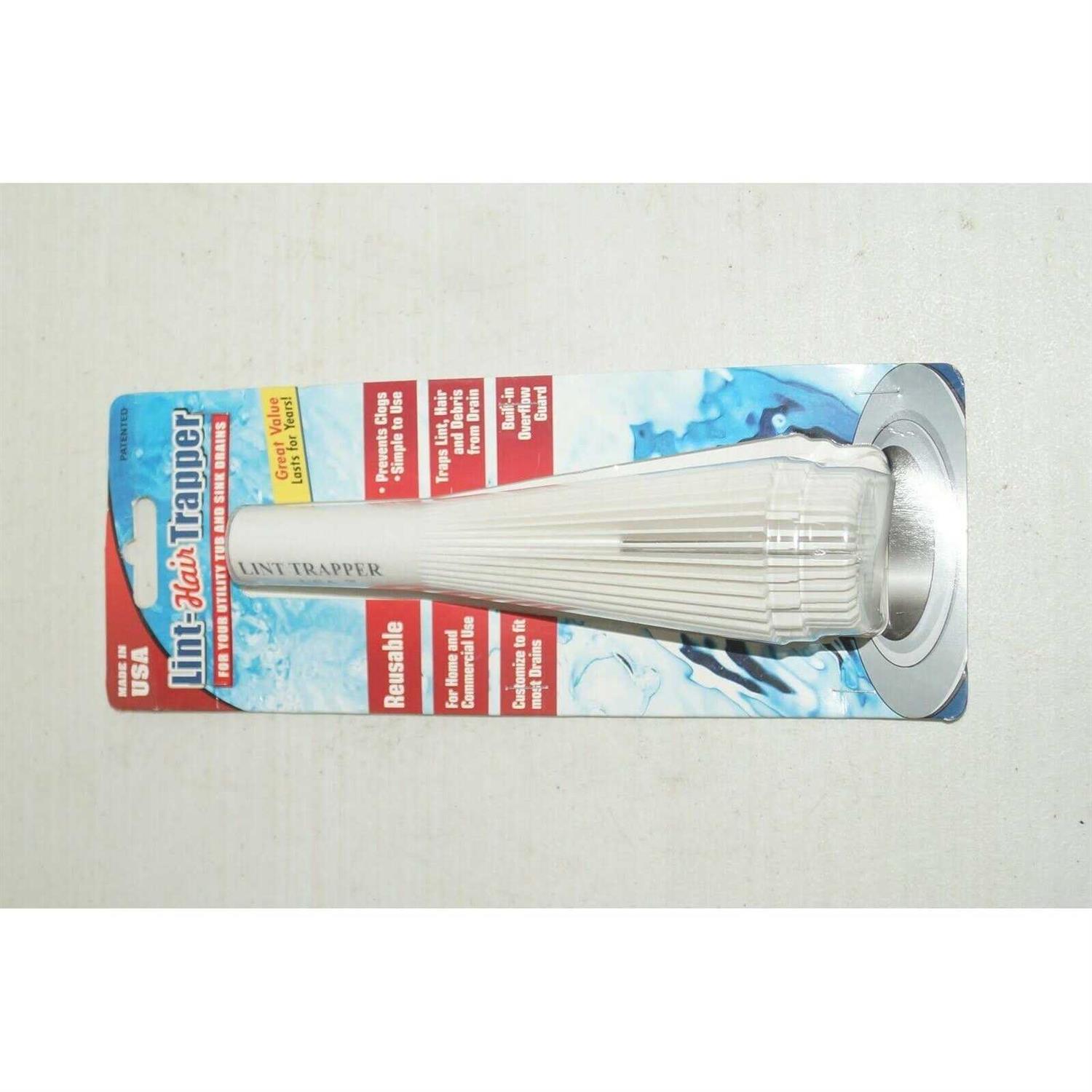 Lint Hair Trapper for filtering Washing Machine Utility Tub and Sink drains-reusable and customizable with built-in overflow guard. Traps Lint - Image 4