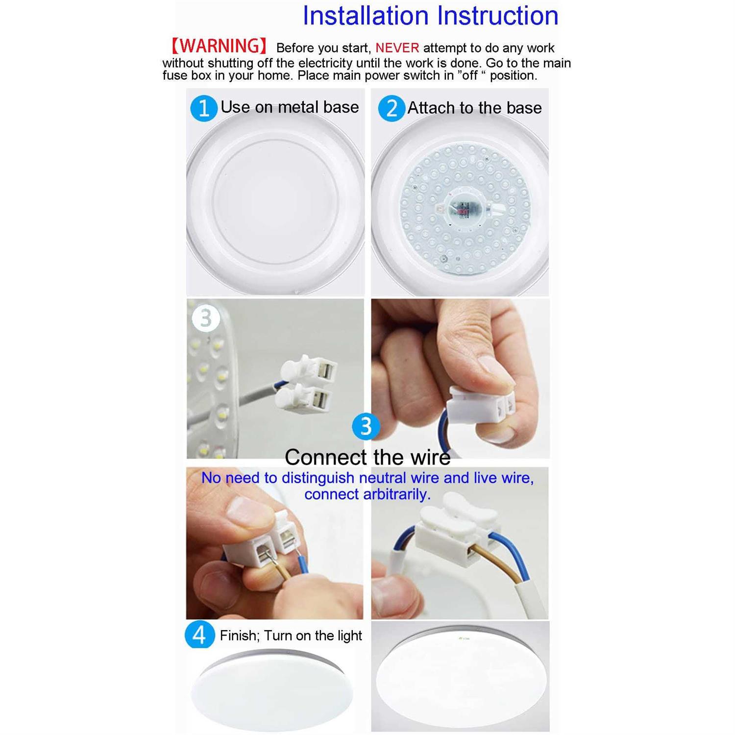 OLYMSTAR 36W LED Light Kit Replacement Light Board Panel for Flush Mount Ceiling Light Ceiling Fan Light - Image 3