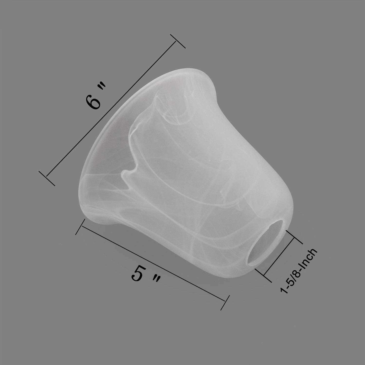 Giluta Bell Shaped Glass Shade Alabaster light Shades Replacement for ceiling fan light wall light - Image 5